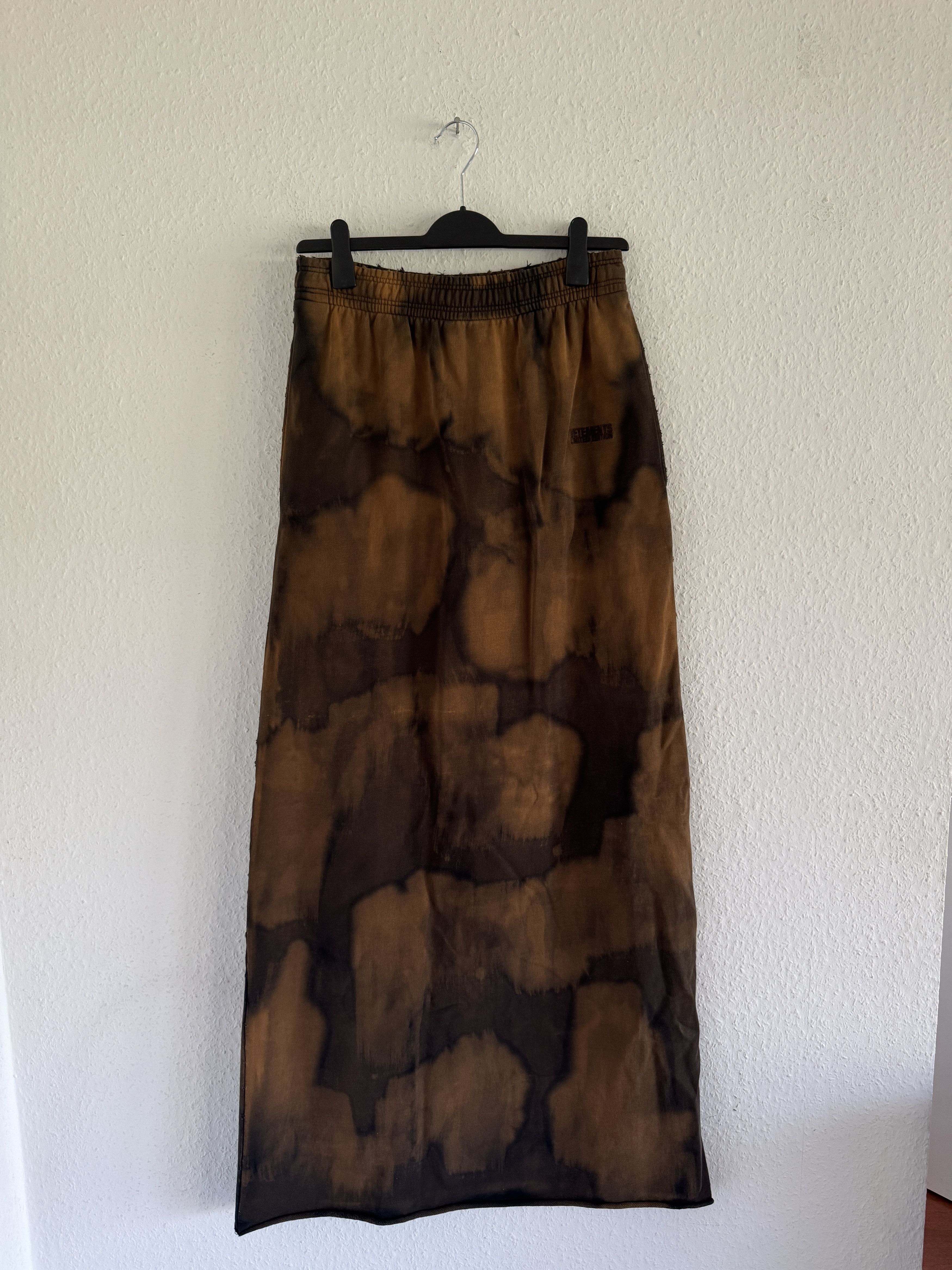 Black Bleached Maxi Skirt