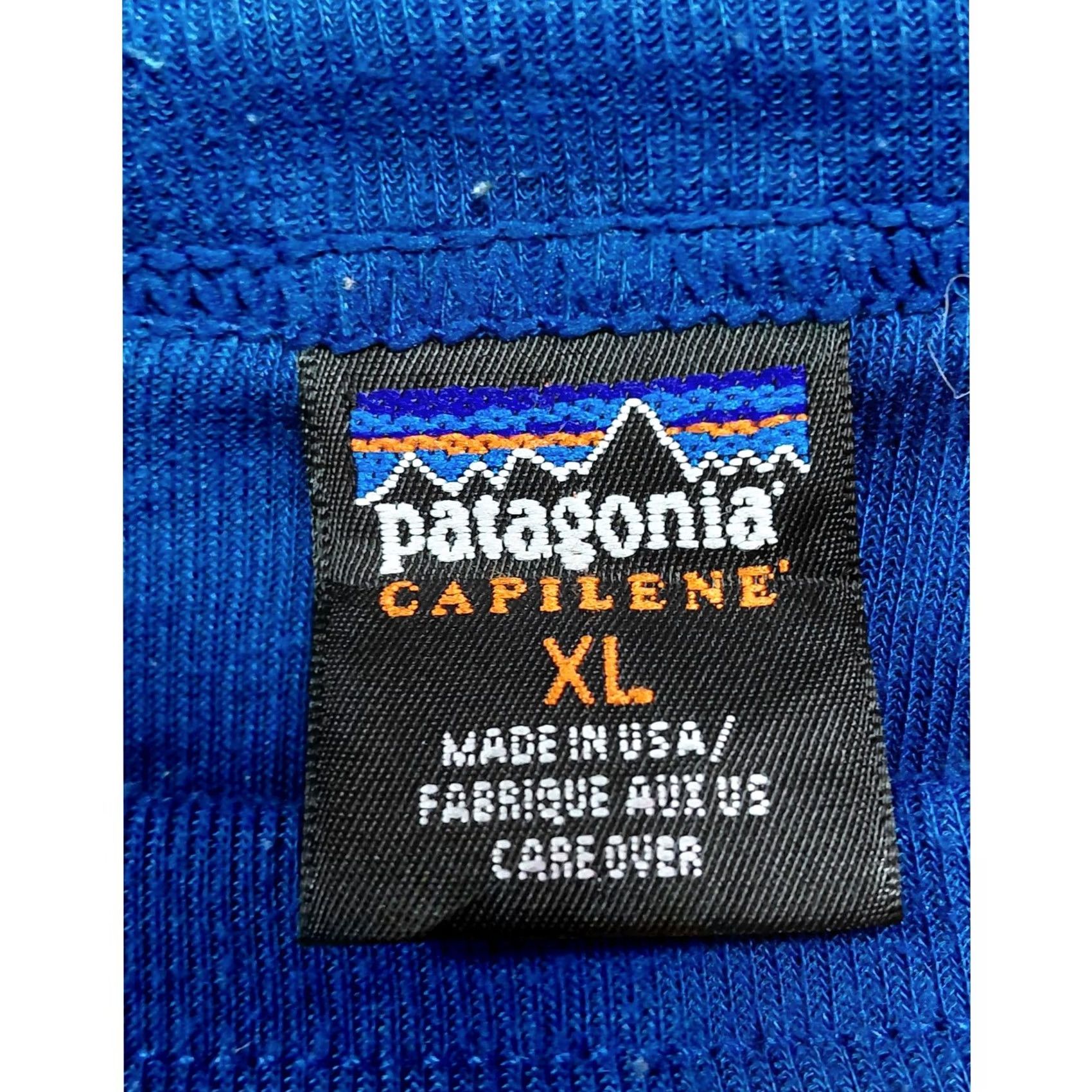 Patagonia Patagonia Capilene Blue Long Sleeve Top Solid Knit Men Size XL Size US XL / EU 56 / 4 - 3 Thumbnail
