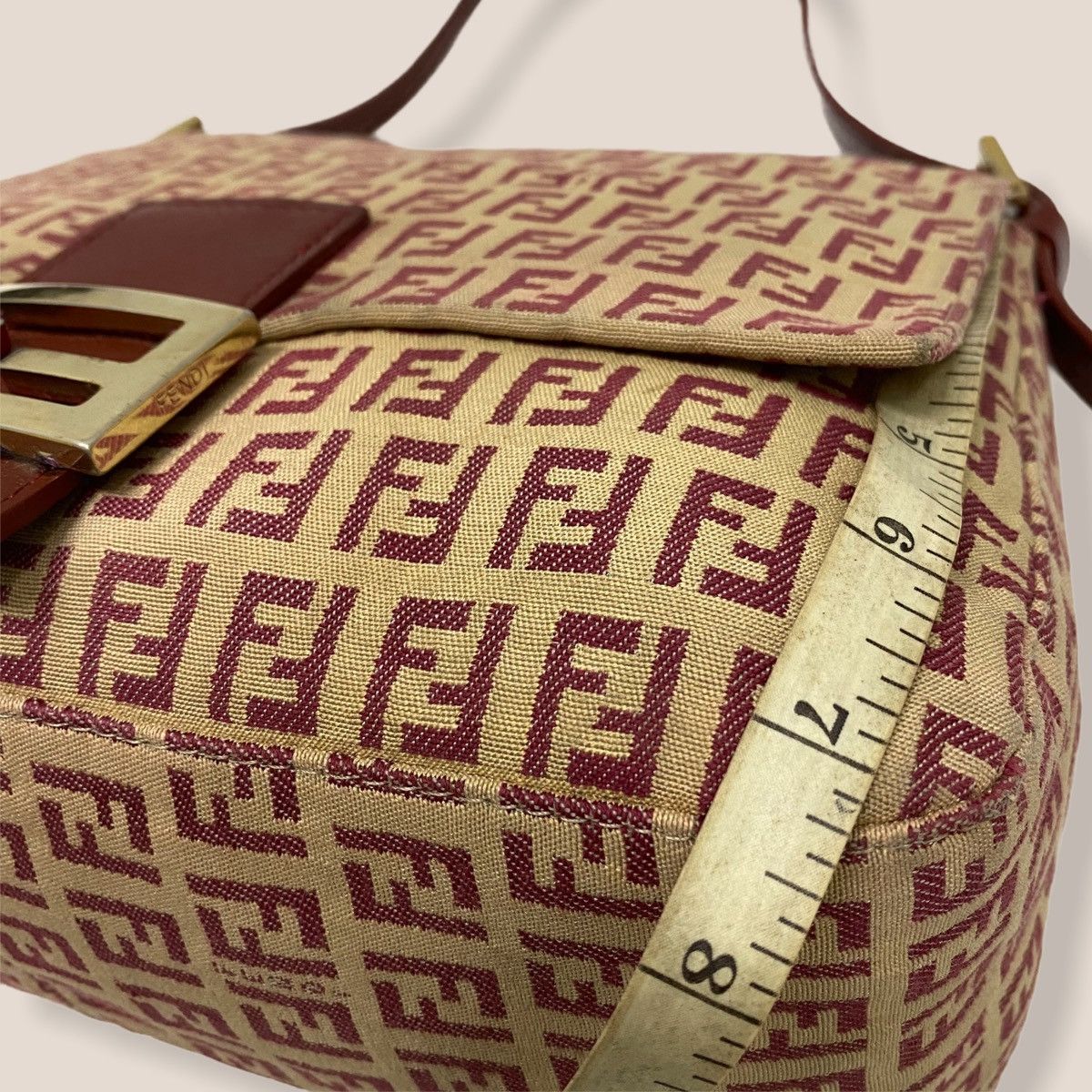 Fendi AUTHENTIC FENDI MAMMA ZUCCHINO BAGUETTE SHOULDER HANDBAG Size ONE SIZE - 22 Thumbnail