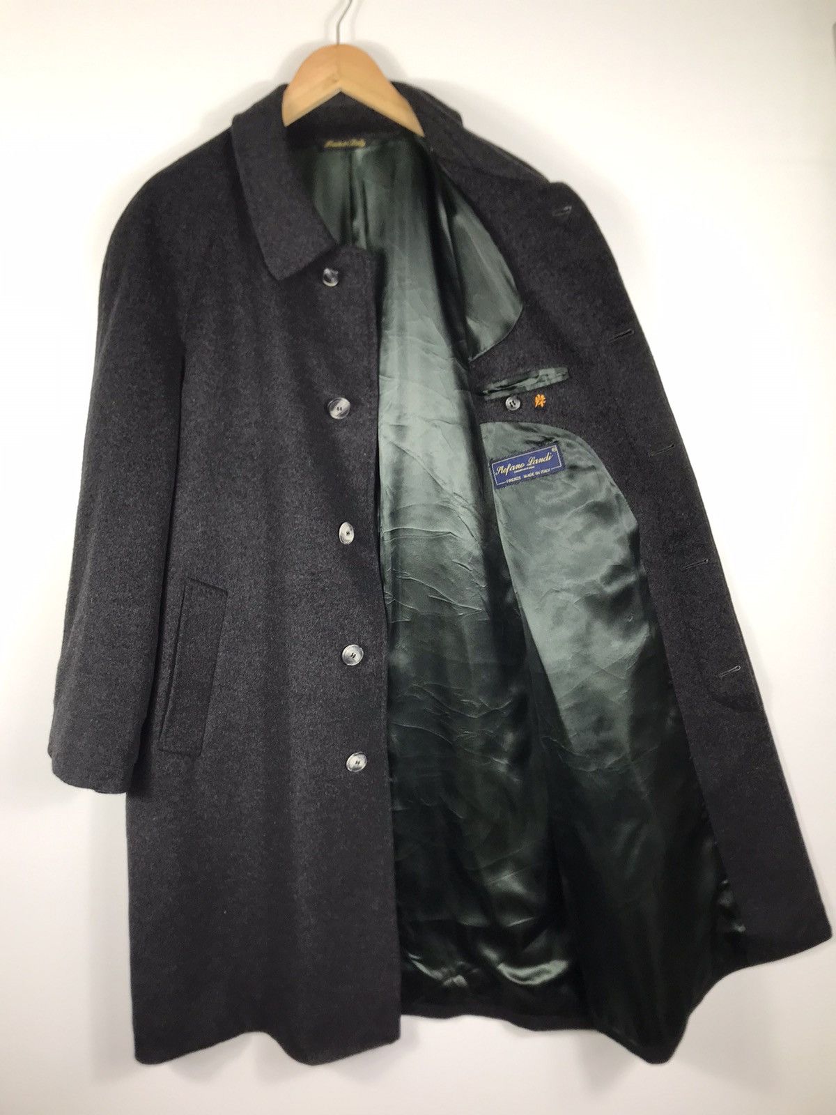 Autumn Cashmere ⚡️Vintage Italy Stefana Landi Cashmere Button Long Coat Size US L / EU 52-54 / 3 - 8 Thumbnail