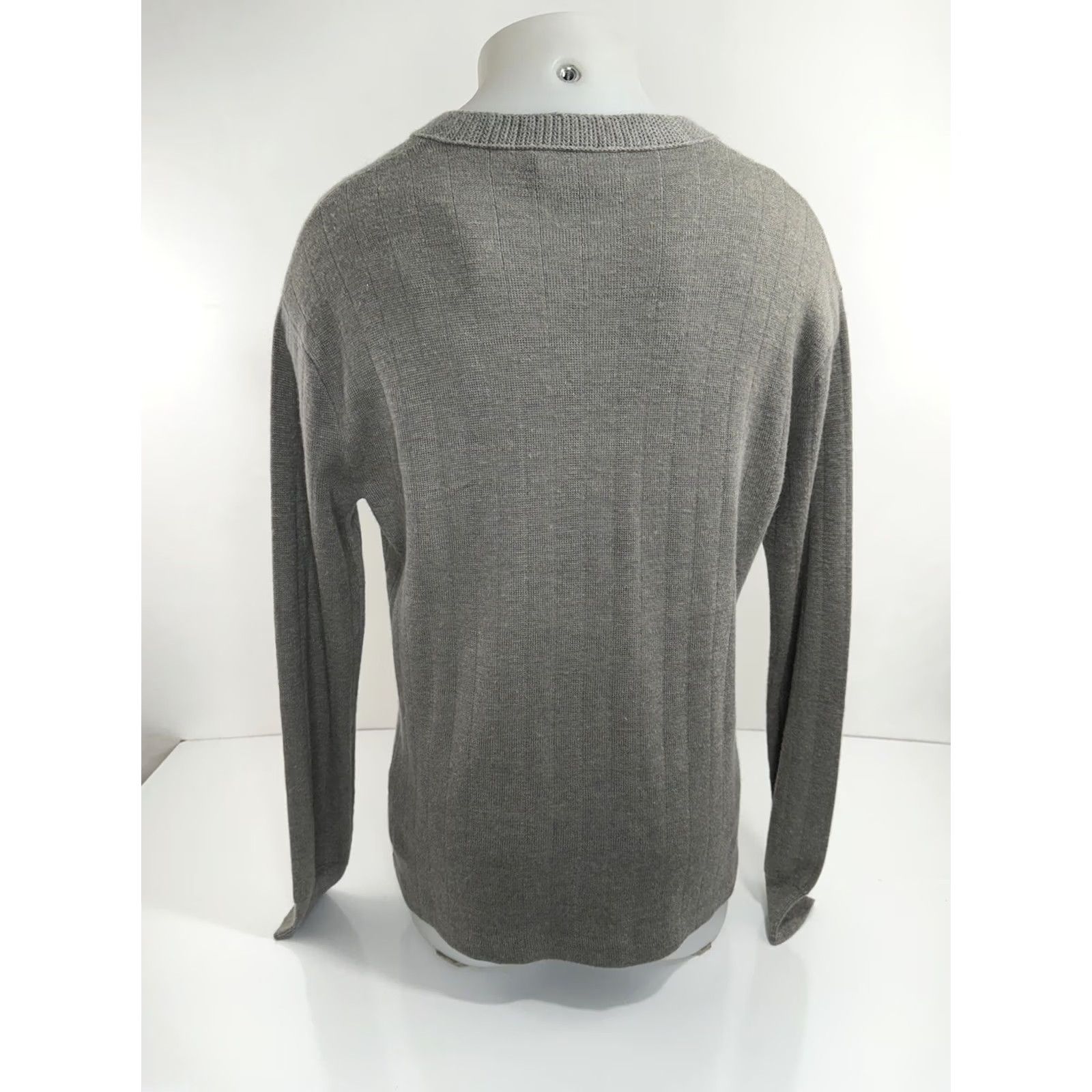 Ralph Lauren VINTAGE Ralph Lauren Sweater Mens M Gray POLO ALPACA LINEN Blend HONG KONG Cardigan Size US M / EU 48-50 / 2 - 4 Thumbnail