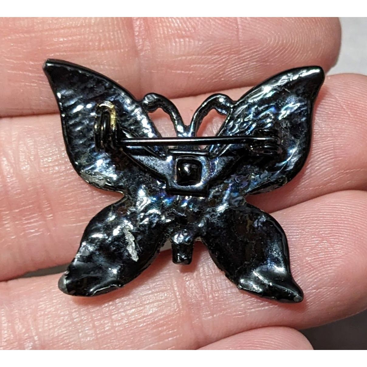 Other Whimsygoth Butterfly Oil Slick Pink Rhinestone Brooch Size ONE SIZE - 2 Thumbnail