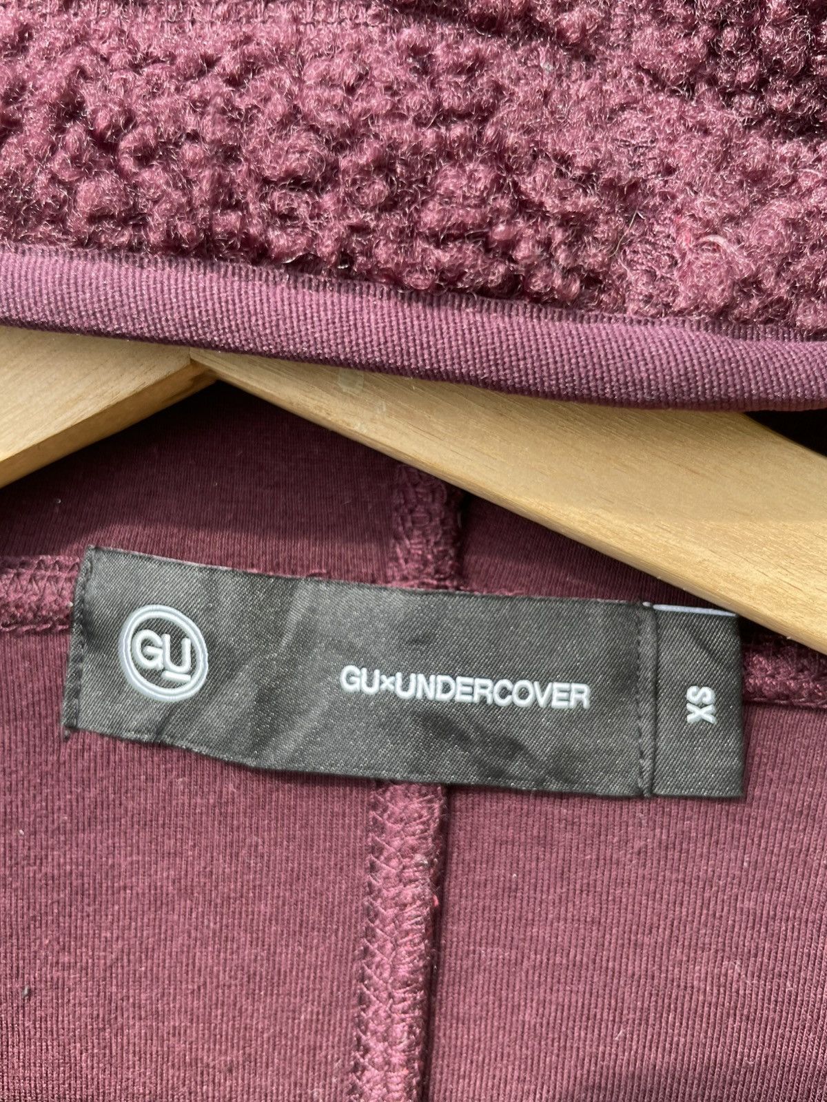Undercover RARE🔥 Vintage Gu x Undercover Dark Maroon Long Sherpa Jacket Size US XS / EU 42 / 0 - 7 Thumbnail