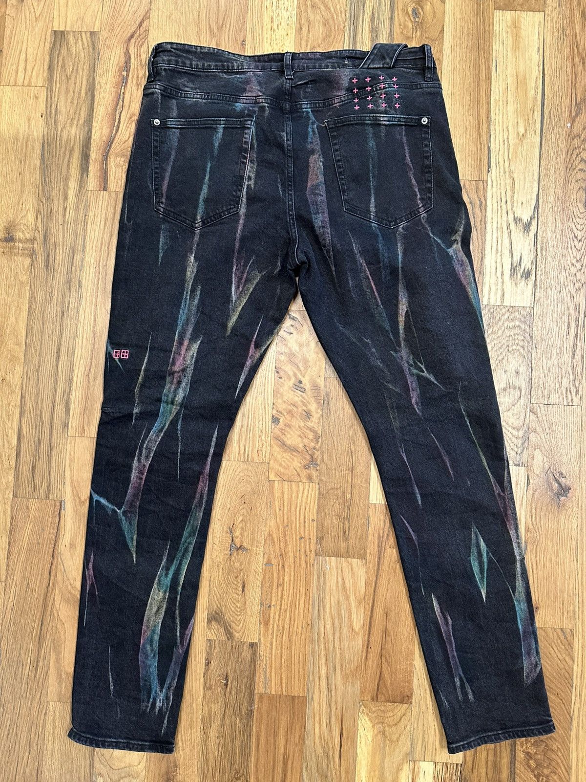 Ksubi Ksubi Rainbow Dyed Black Denim Jeans Size 38 Size US 38 / EU 54 - 2 Thumbnail