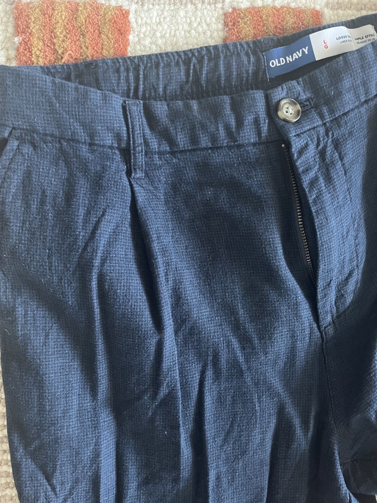 Old Navy Navy linen trousers Size US 36 / EU 52 - 3 Thumbnail