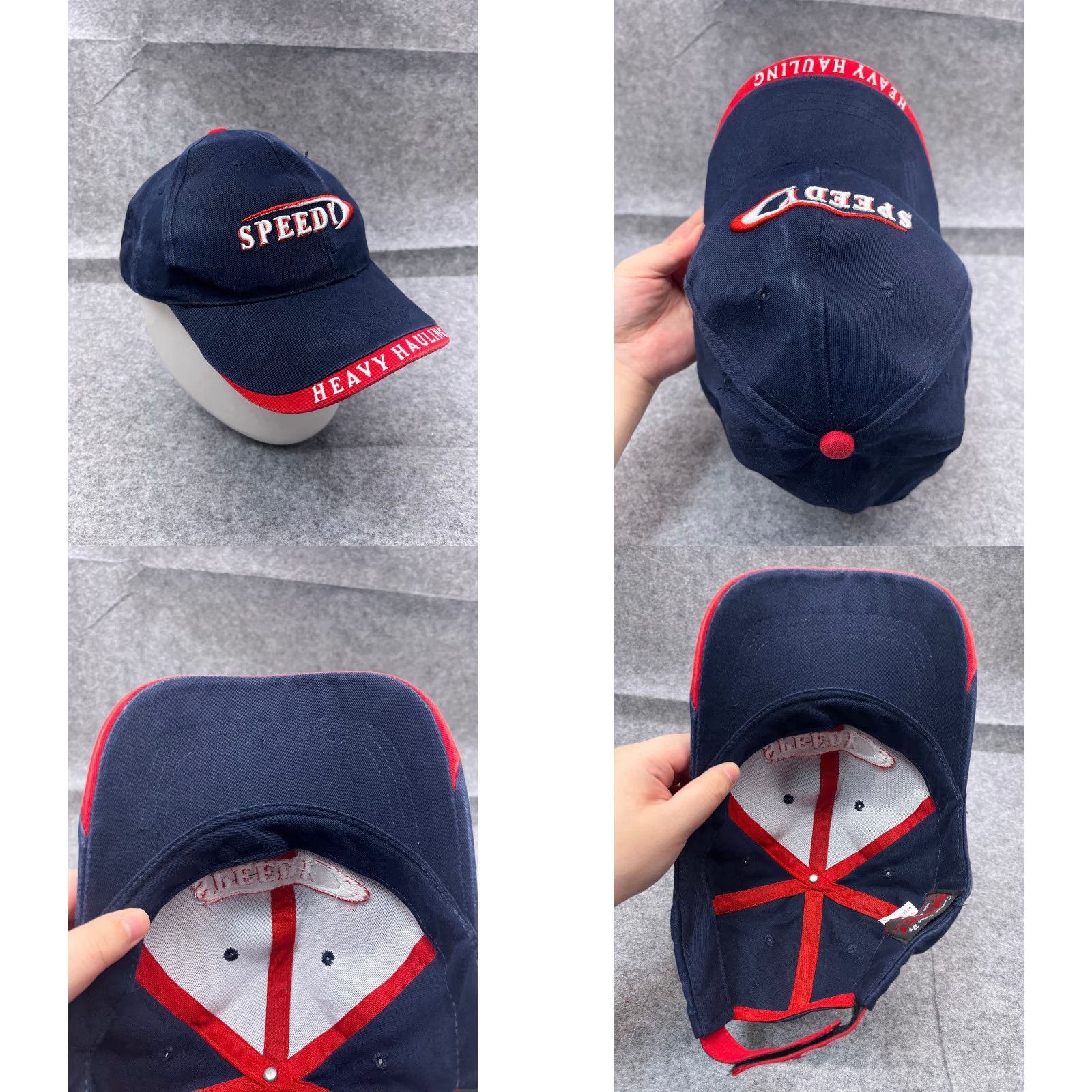 Vintage Impact Speedy Heavy Hauling Hat Adult One Size Blue 100% Cotton Baseball Cap Trucking Size ONE SIZE - 8 Thumbnail