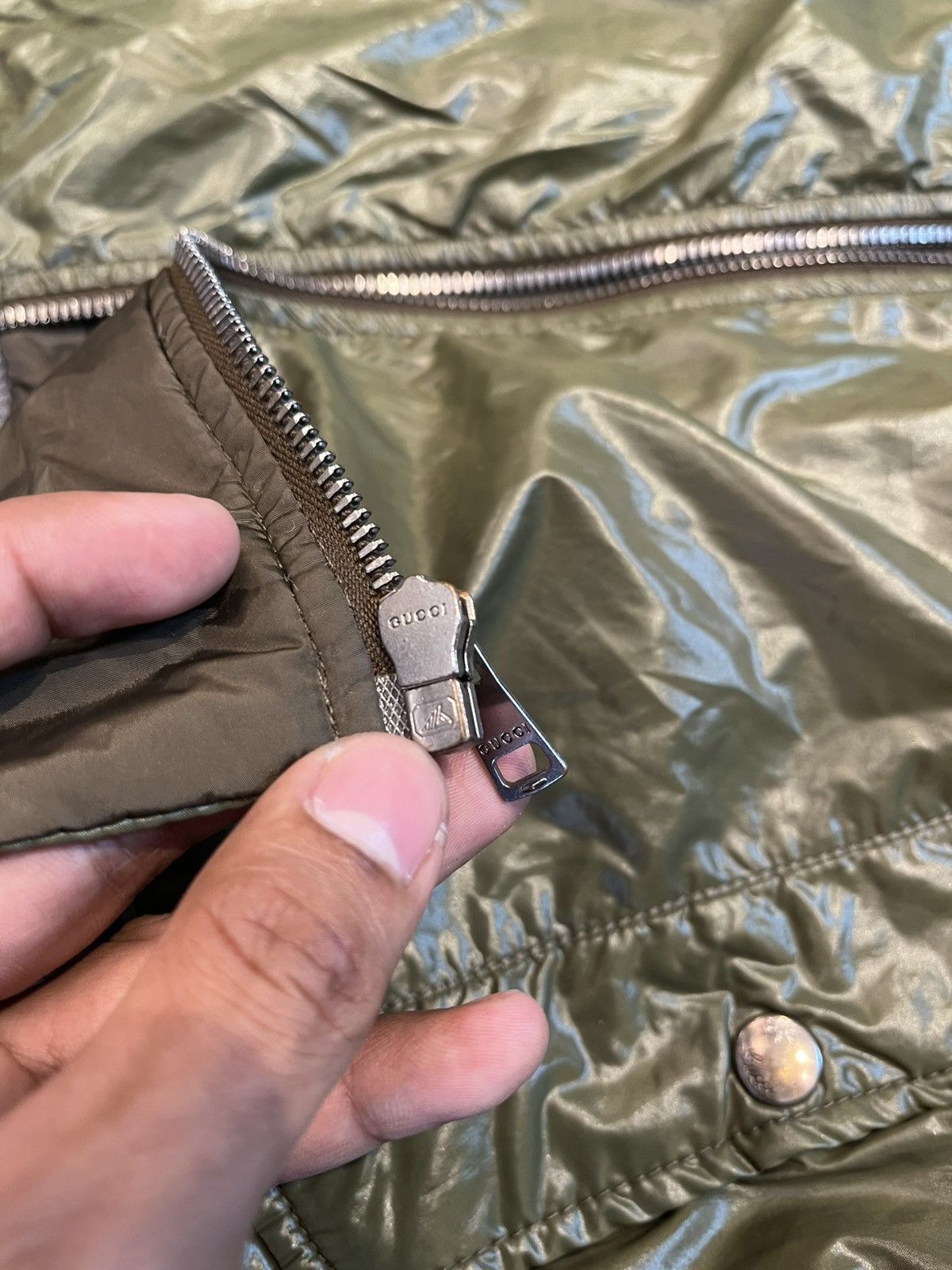 Gucci Gucci Green Polyamide Bomber Jacket - Frida Giannini Size US M / EU 48-50 / 2 - 12 Thumbnail