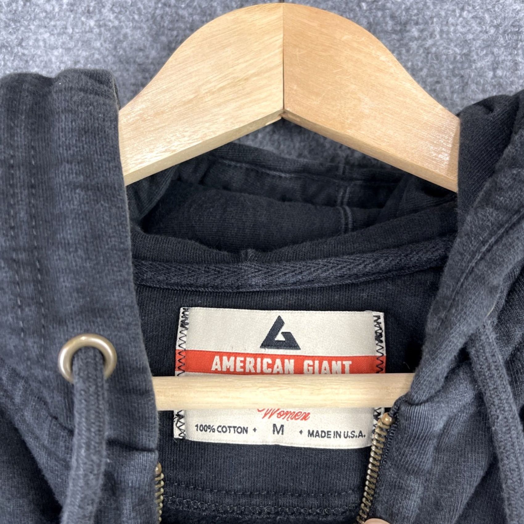 Vintage American Giant Hoodie Womens Medium Black Heavyweight Zip Up Made In USA Size M / US 6-8 / IT 42-44 - 6 Thumbnail