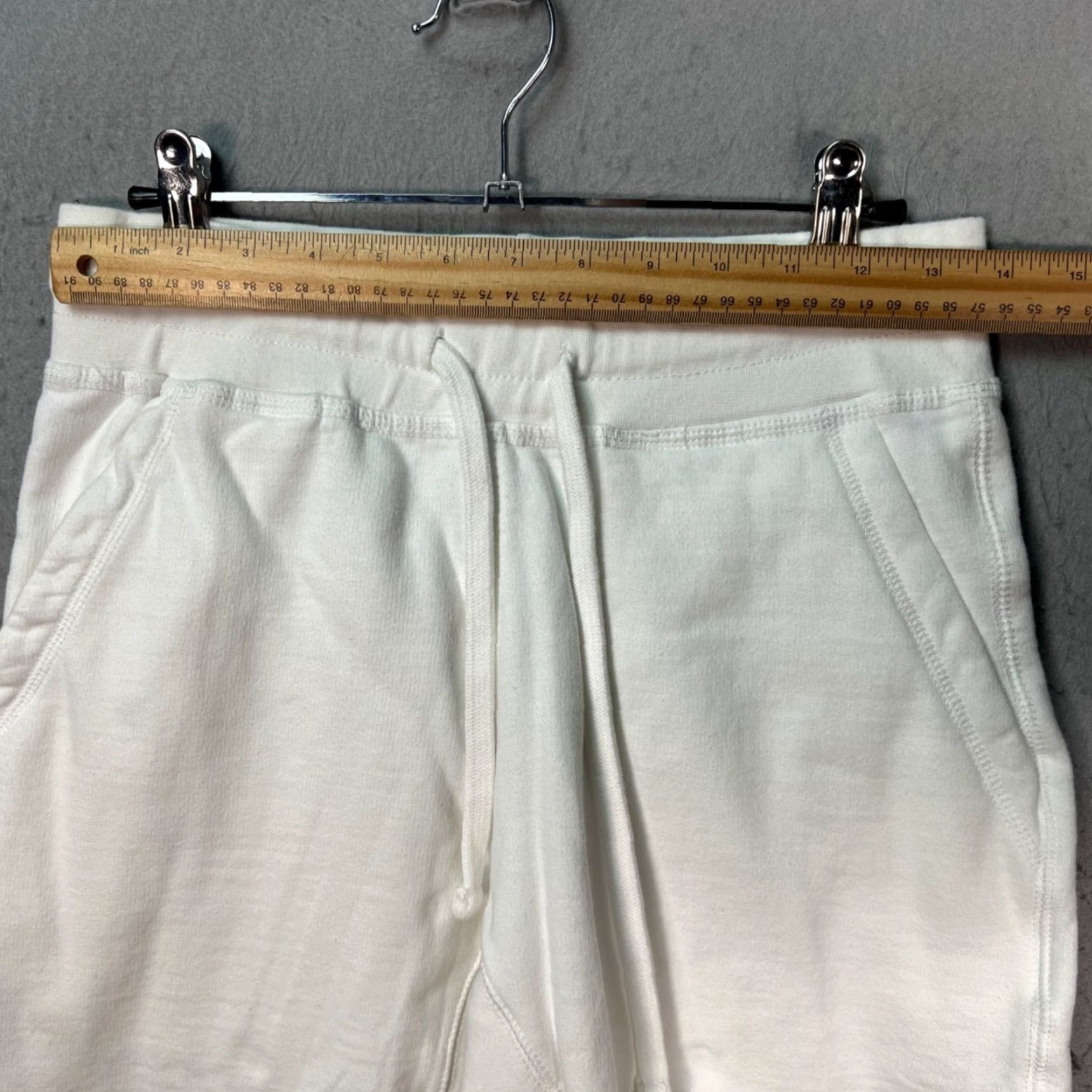 Vintage Camp Isidro Womens Small White Soft Cotton Drawstring Lounge Shorts Size 28" / US 6 / IT 42 - 4 Thumbnail