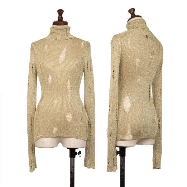 Comme des Garcons Comme des Garcons Vintage gold hole knitted top Size S / US 4 / IT 40 - 1 Thumbnail