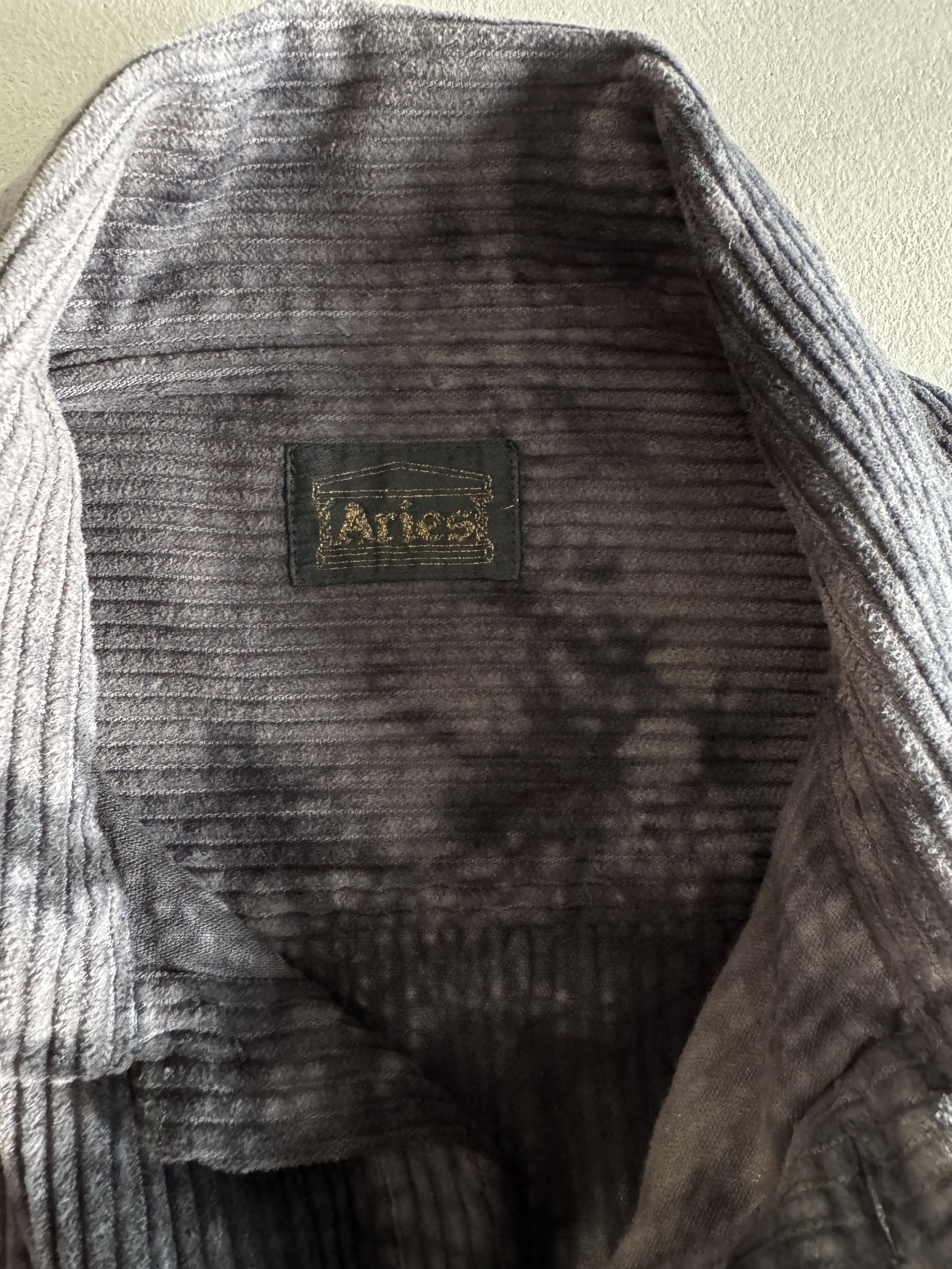 Aries Aries Corduroy Tie Dye Shirt, Grey / Black Size US XL / EU 56 / 4 - 3 Thumbnail