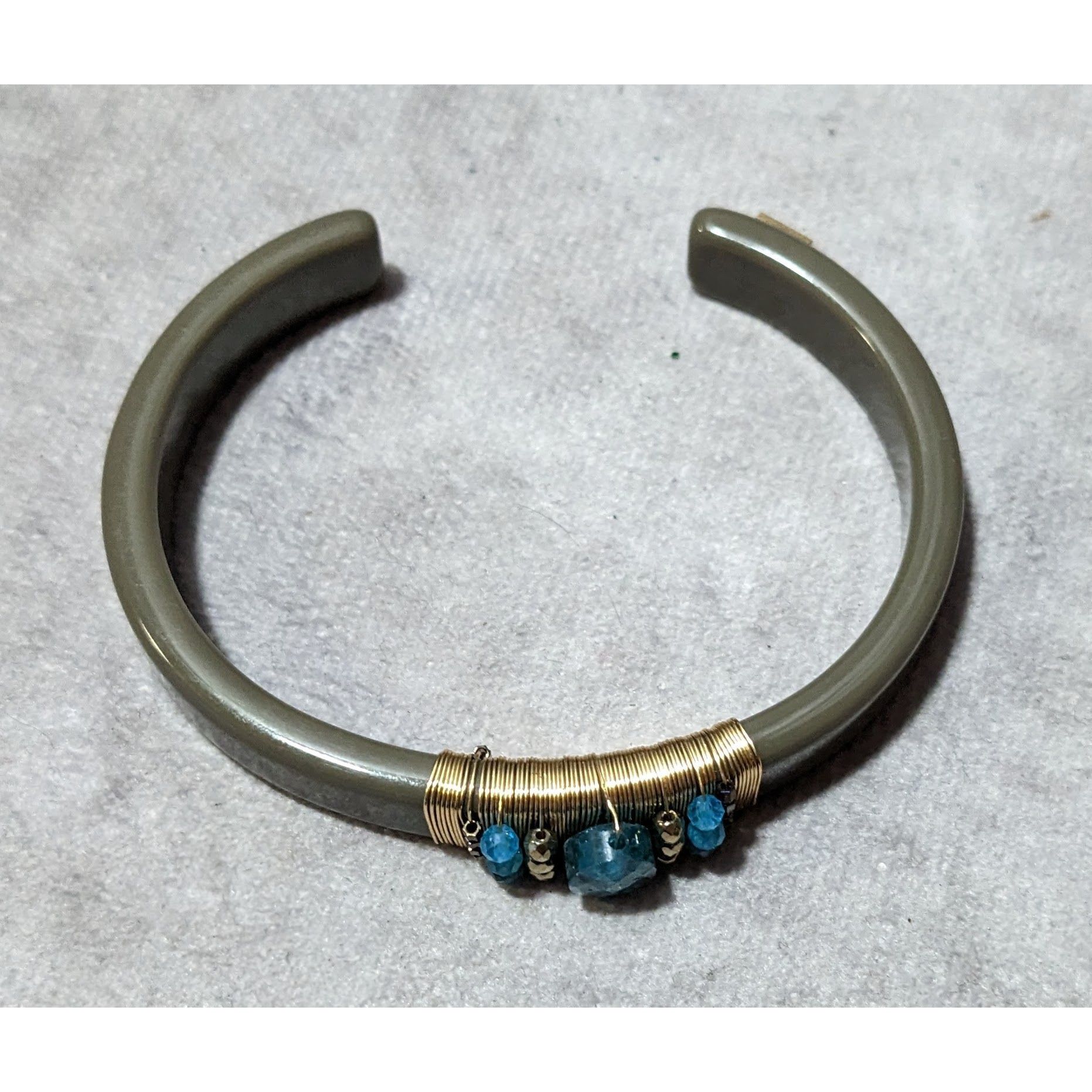 Other Zag Studious Grey And Gold Blue Gemmed Cuff Bracelet Size ONE SIZE - 12 Thumbnail