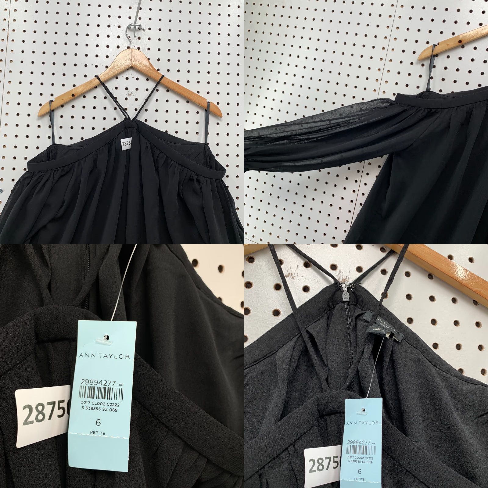 Vintage VINTAGE NEW Ann Taylor Off The Shoulder Bouse Black Womens Petite Size 6 NWT Size M / US 6-8 / IT 42-44 - 8 Thumbnail