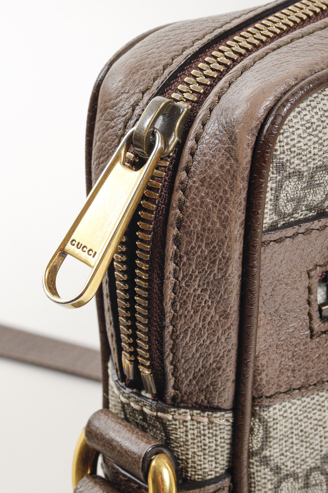 Gucci Gucci Monogram Ophidia Small Brown Crossbody Bag Size ONE SIZE - 11 Thumbnail