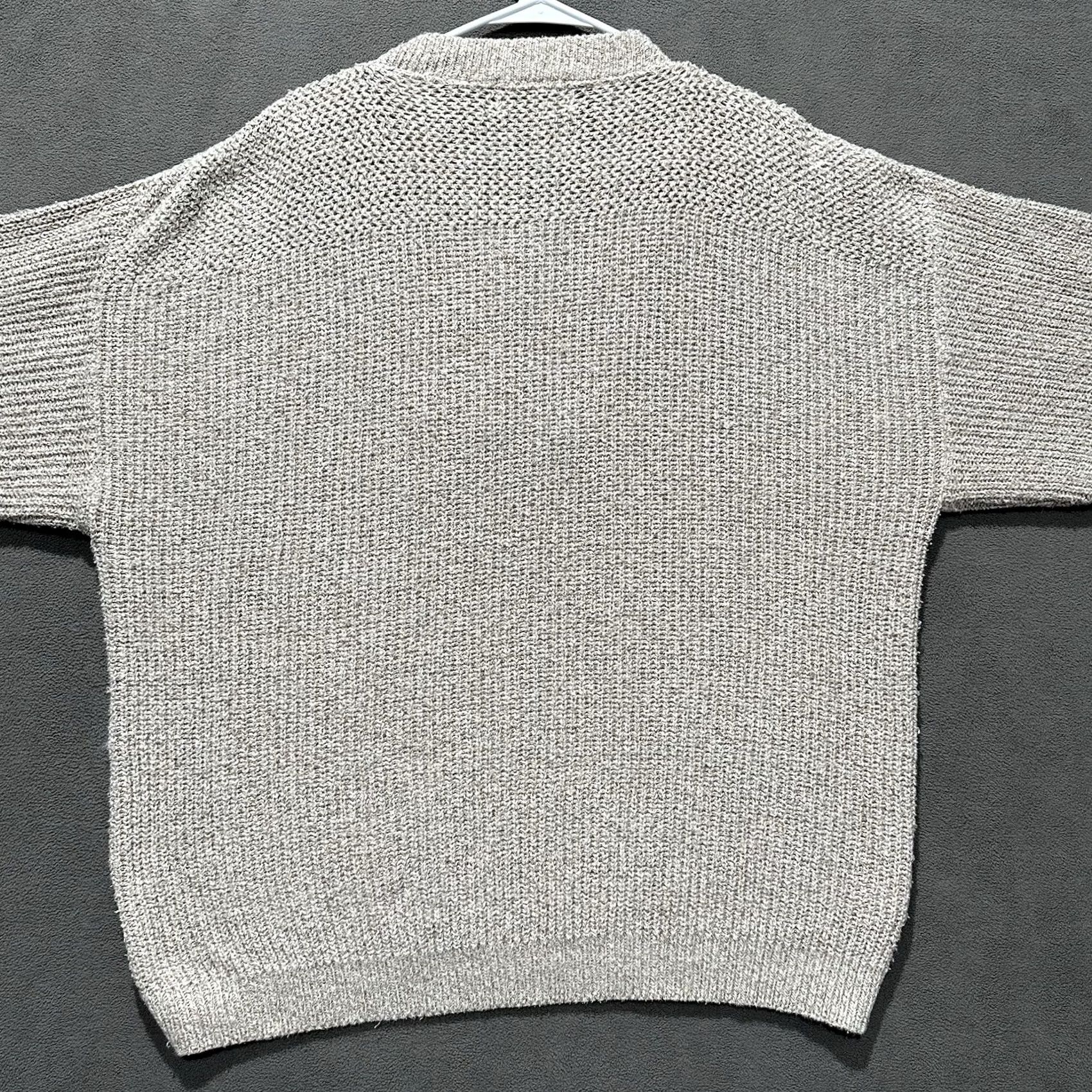 Eddie Bauer Vintage Eddie Bauer Sweater Men L Oatmeal Beige Knit Henley Pullover Made In USA Size US L / EU 52-54 / 3 - 2 Thumbnail