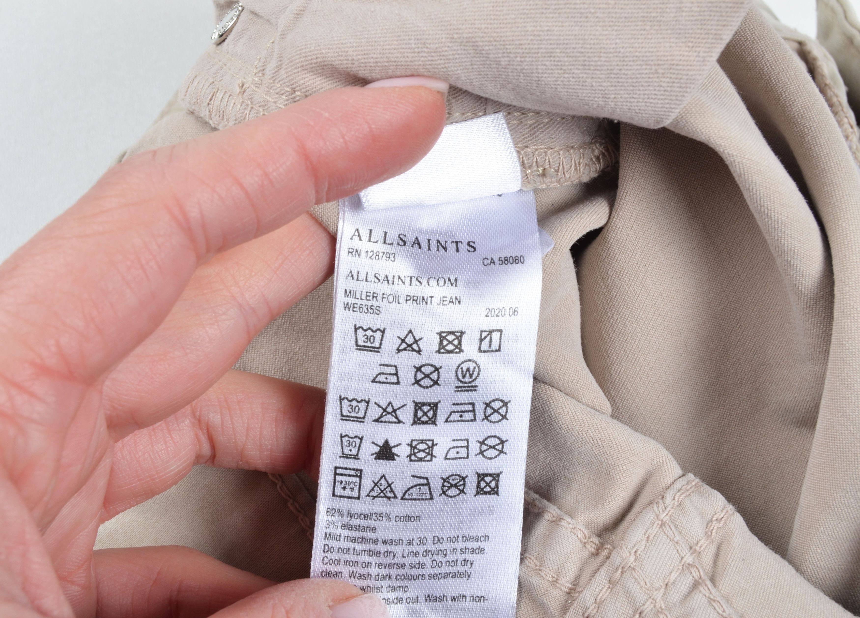 Allsaints Allsaint Silver Miller Foil Print Slim Fit Pants Size 26" / US 2 / IT 38 - 8 Thumbnail