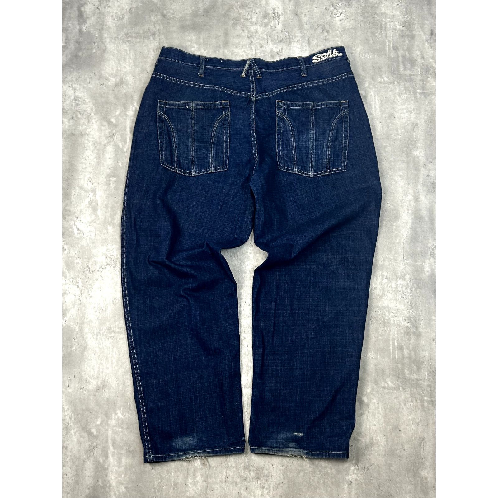 Vintage Vintage Y2K Sohk Baggy Fit Dark Wash Denim Pants Size 42 Size US 42 / EU 58 - 2 Thumbnail