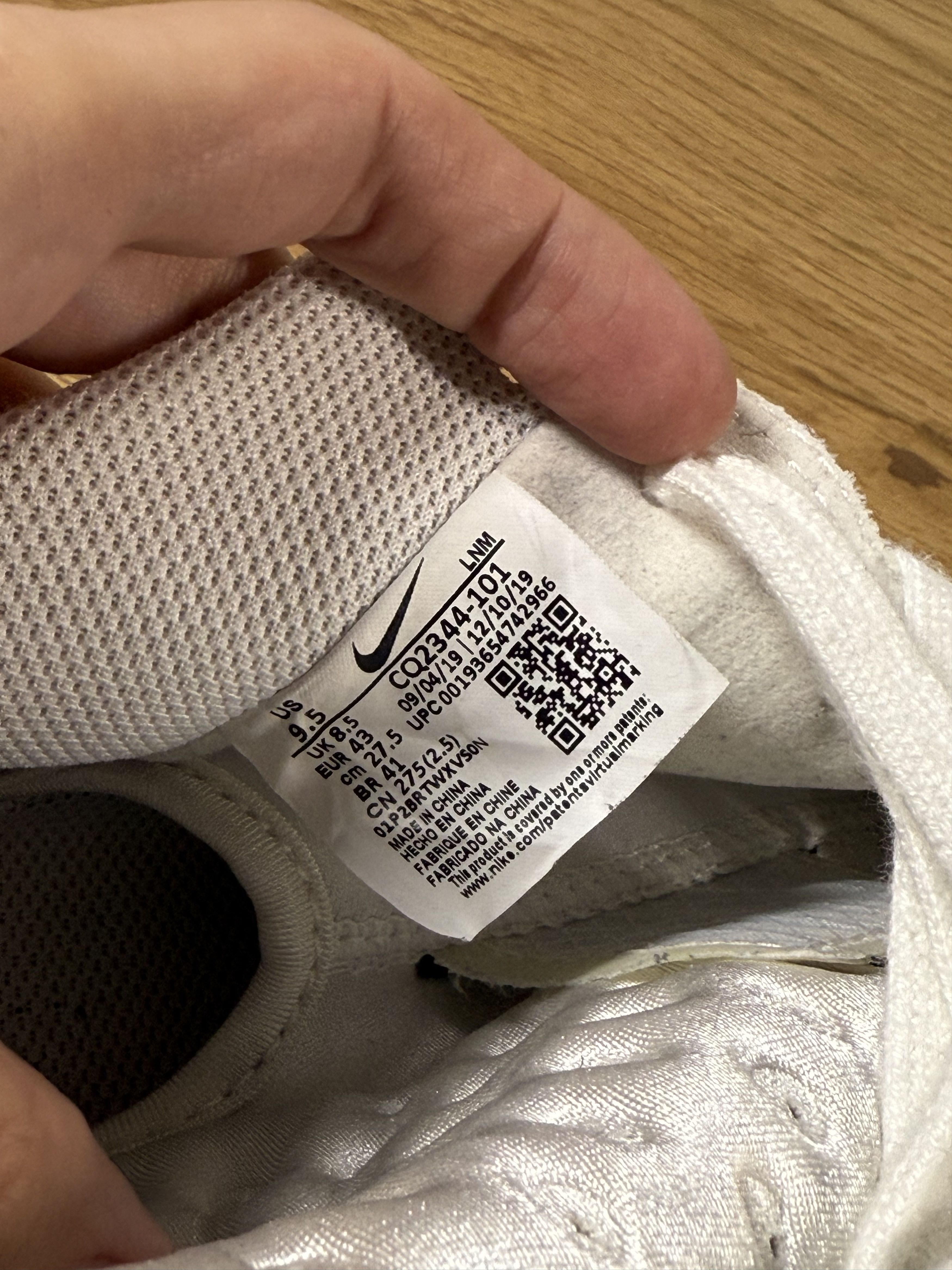 Nike Nike Air Force 1 Type Triple White Mens Sneakers US9.5 Size US 9.5 / EU 42-43 - 9 Thumbnail