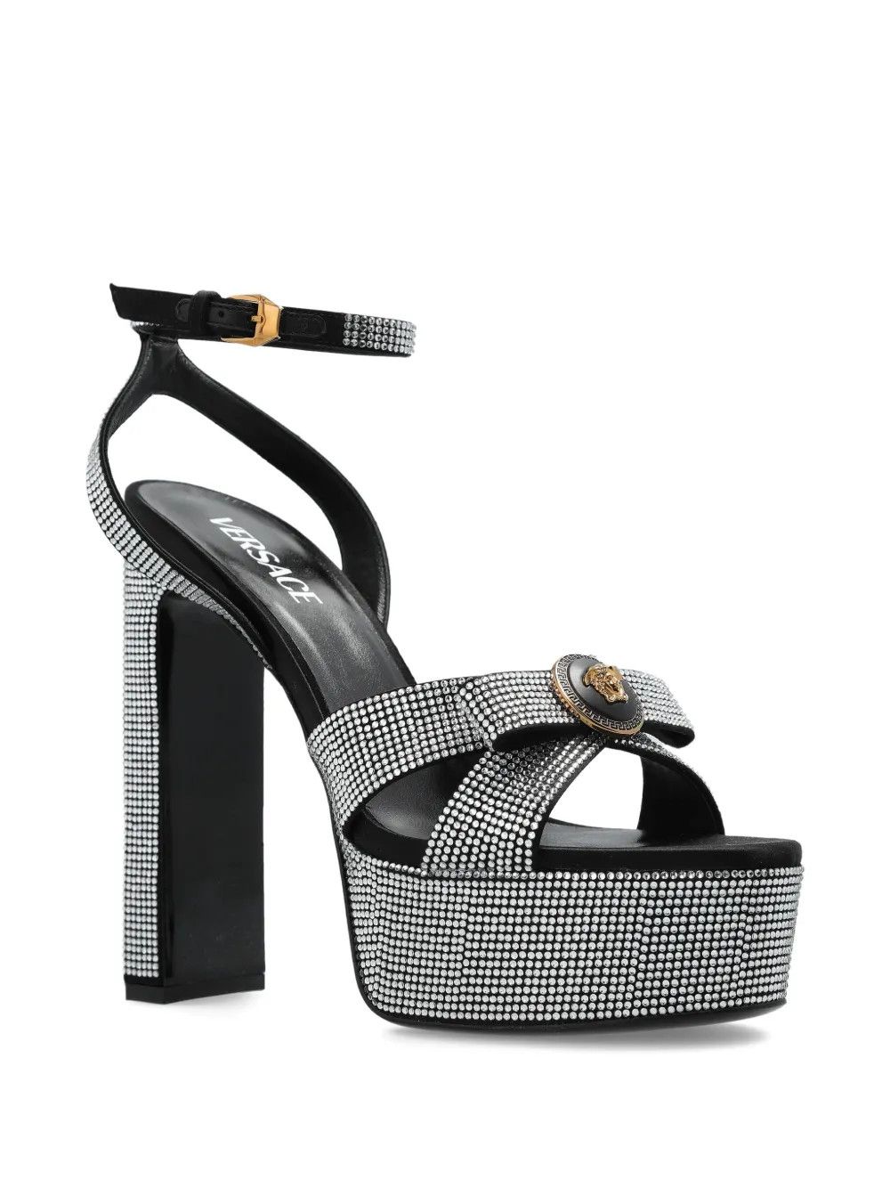 Versace os11x0326 Crystal-Embellished Platform Sandals in Multicolor Size US 7.5 / IT 37.5 - 2 Thumbnail
