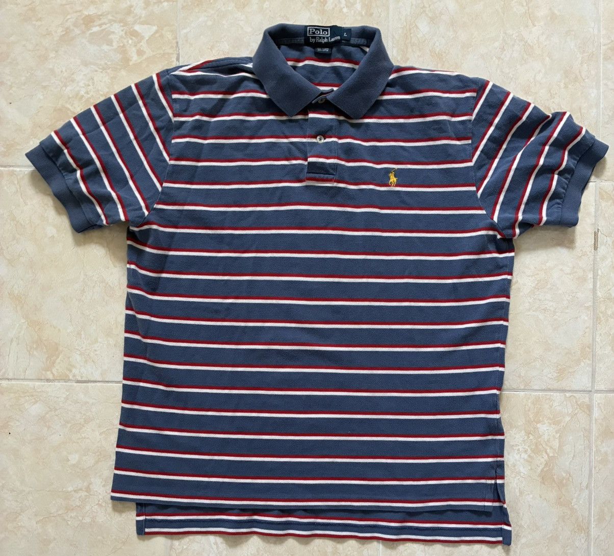 Polo Ralph Lauren Vintage Ralph Lauren Striped Polo Size US L / EU 52-54 / 3 - 1 Thumbnail