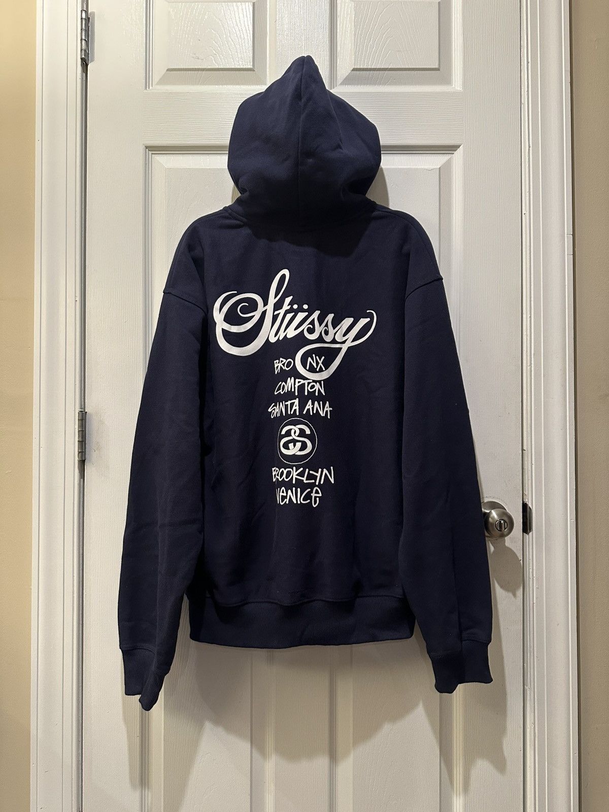Stussy Stussy World Tour Zip Hoodie Size US XL / EU 56 / 4 - 2 Thumbnail