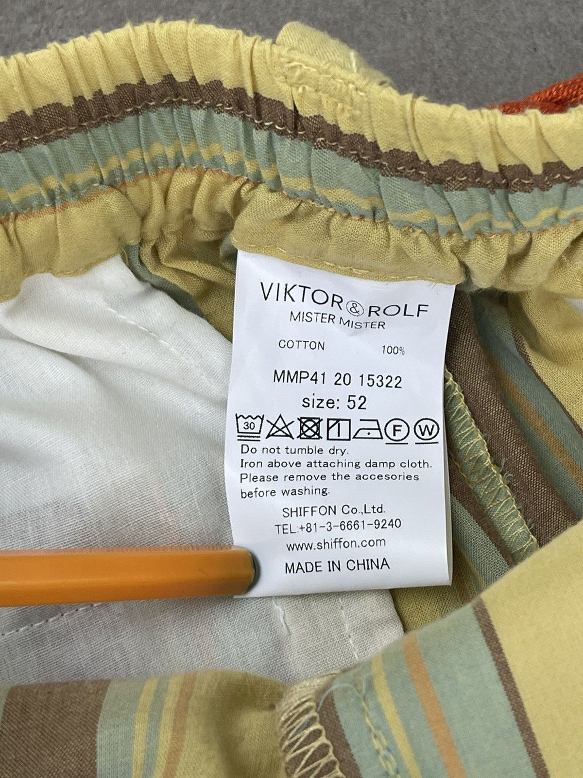 Viktor & Rolf !DS! SS20 Viktor & Rolf Stripe Print Yellow Trousers Size US 36 / EU 52 - 17 Thumbnail
