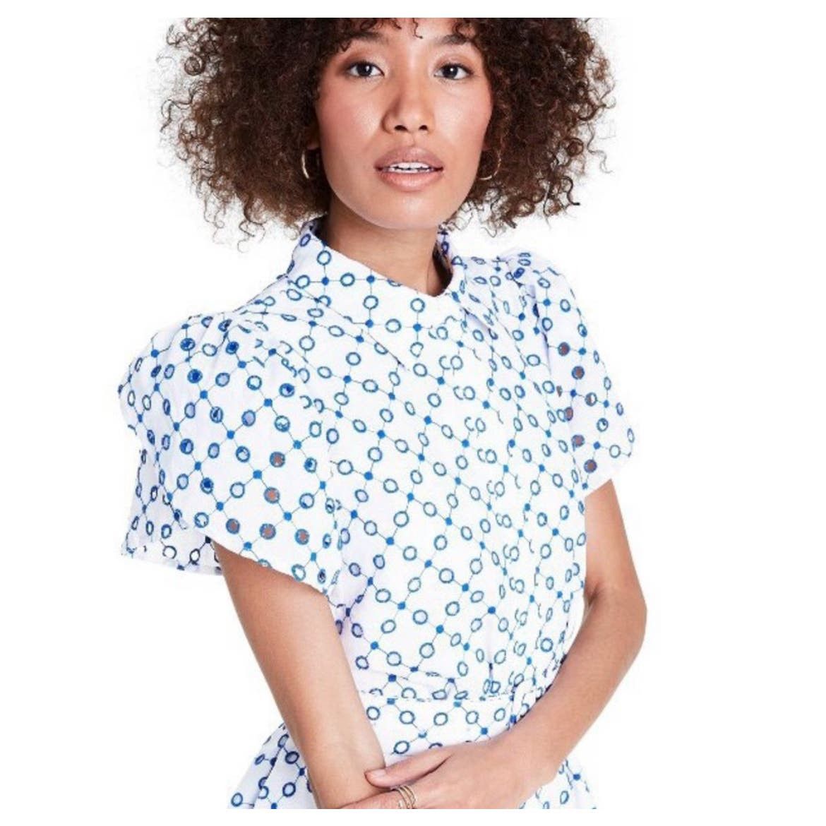 ALEXIS Alexis x Target Dot Tulip Short Sleeve Embroidered Dress Size M / US 6-8 / IT 42-44 - 3 Thumbnail