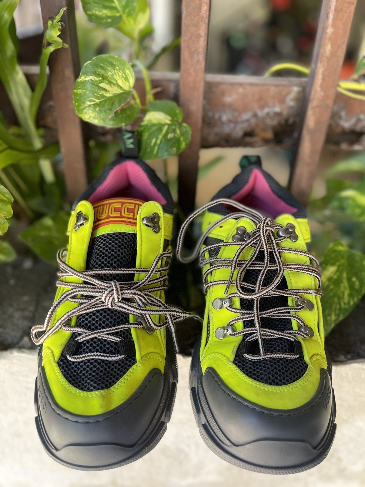 Gucci Gucci Flashtrek Low Sneakers Neon Yellow Green Size US 6.5 / EU 39-40 - 8 Thumbnail