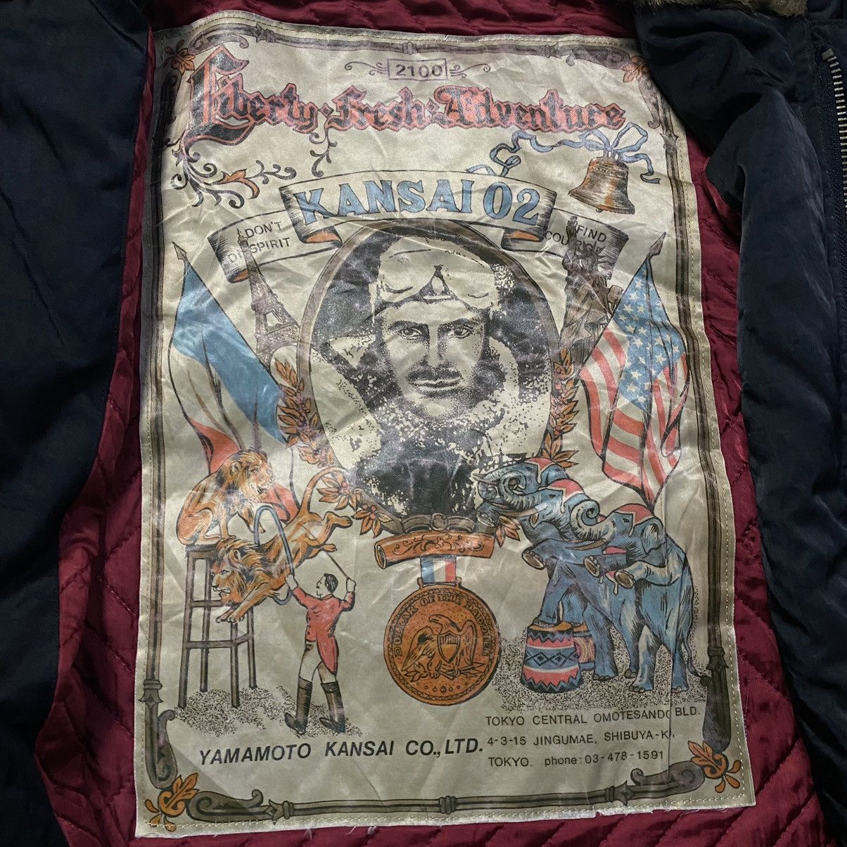 Kansai Yamamoto Vintage Kansai O2 St Ramcor Map Bomber Jacket Size US M / EU 48-50 / 2 - 9 Thumbnail