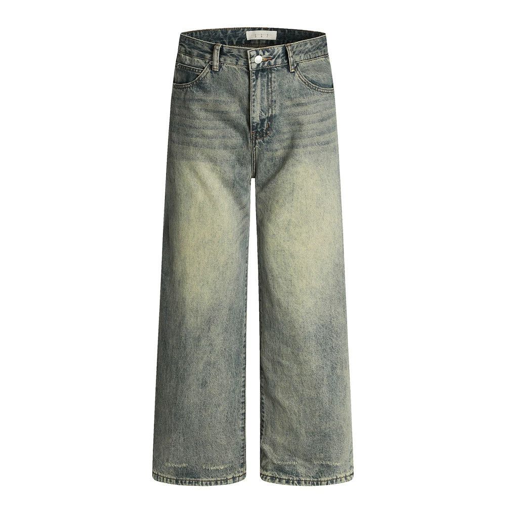 Japanese Brand × Jean Men's all-match loose punk distressed washed jeans Size US 32 / EU 48 - 1 Thumbnail