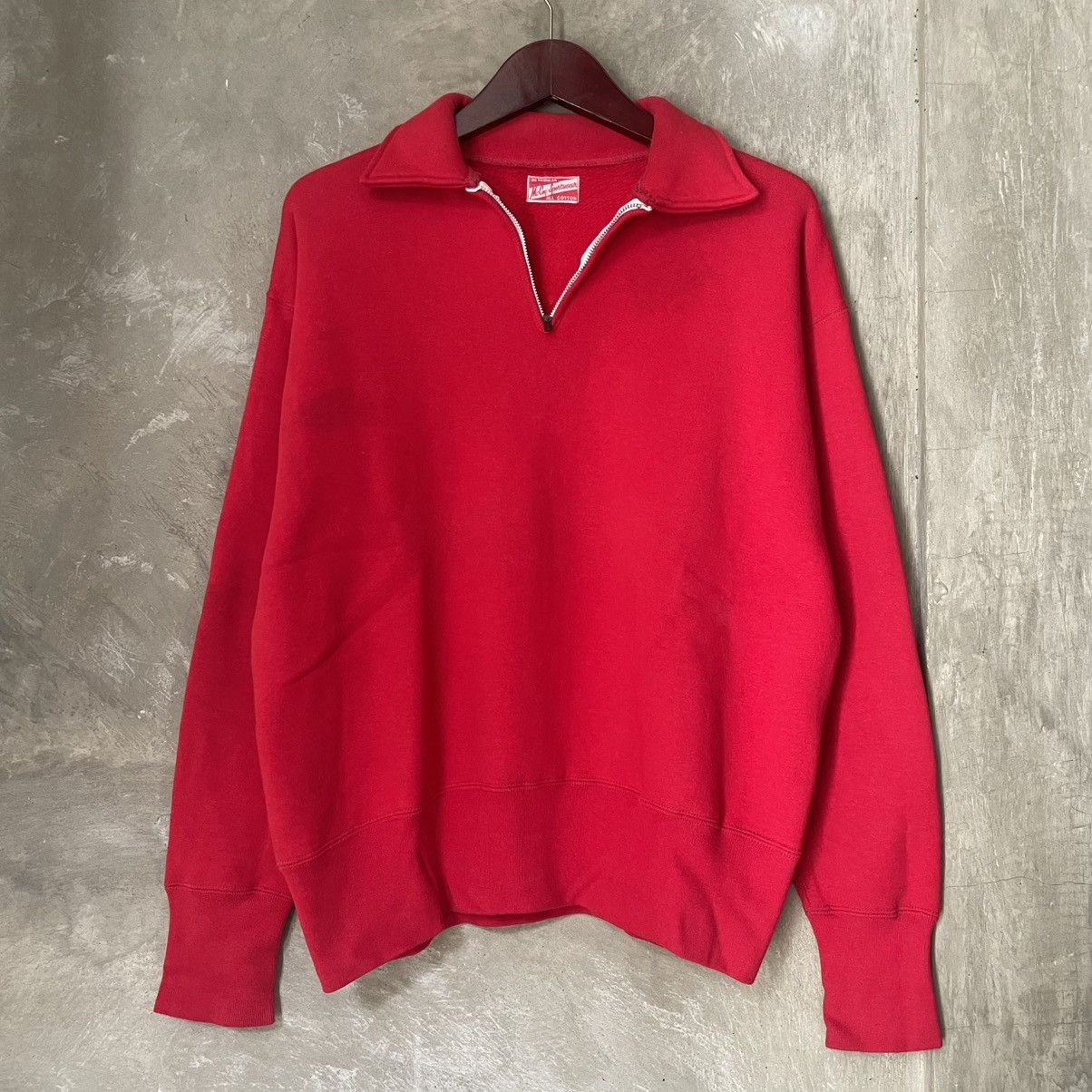 The Real McCoy's Vintage The Real Mccoy Heavyweight Sweathsirt Half Zip Size US M / EU 48-50 / 2 - 7 Thumbnail