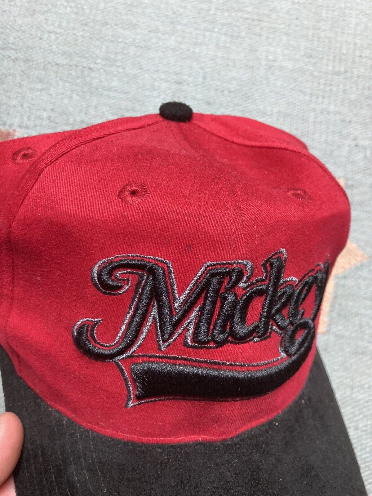 Disney × Vintage VTG hat Mickey Mouse Disney cartoon embroidered adjustable Size ONE SIZE - 3 Thumbnail