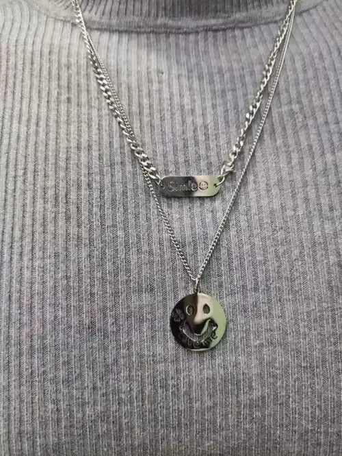 Japanese Brand Smiling Face Vintage Necklace chain pendent Size ONE SIZE - 3 Thumbnail