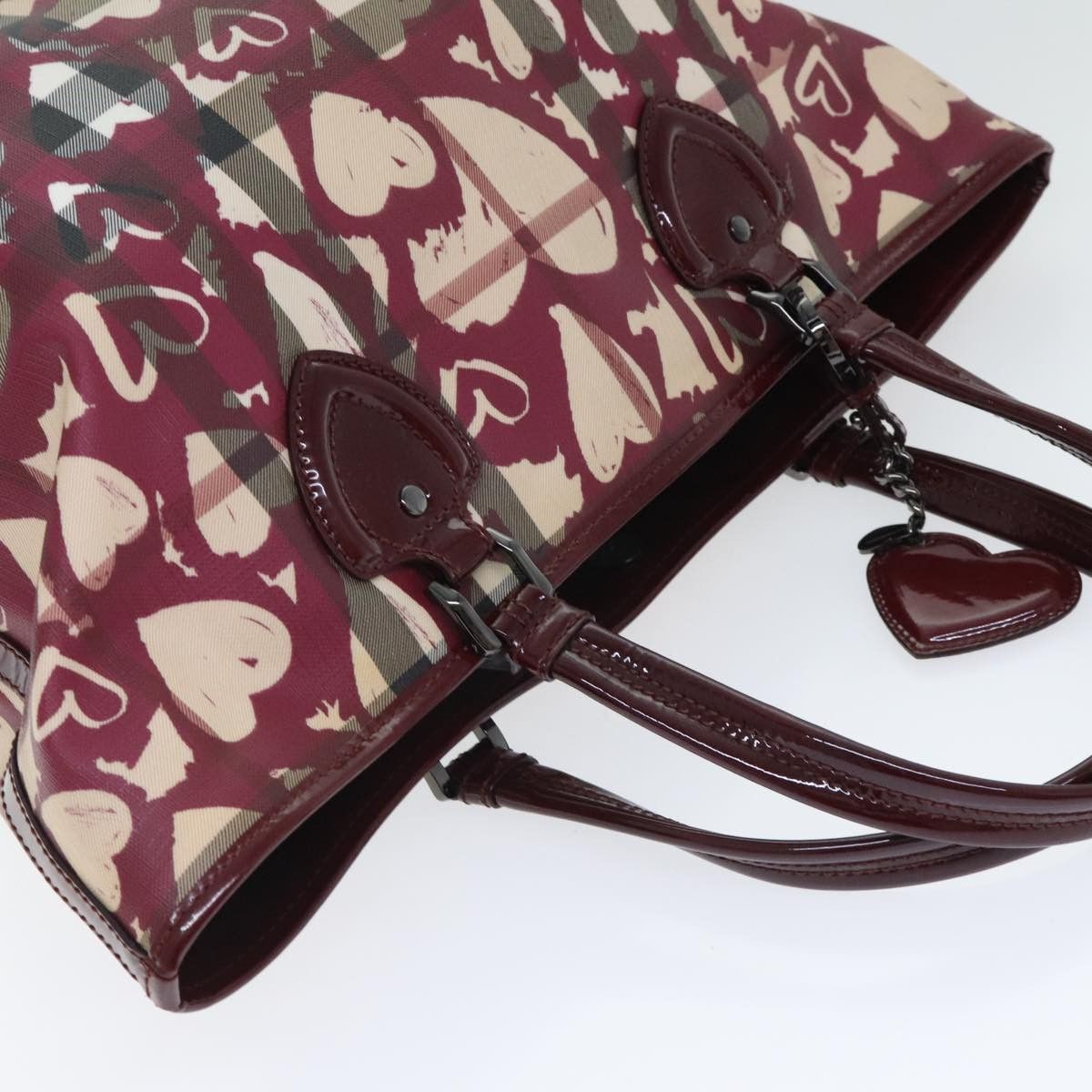 Burberry Burberry Nova Check Tote Bag Pvc Beige Silver Size ONE SIZE - 6 Thumbnail