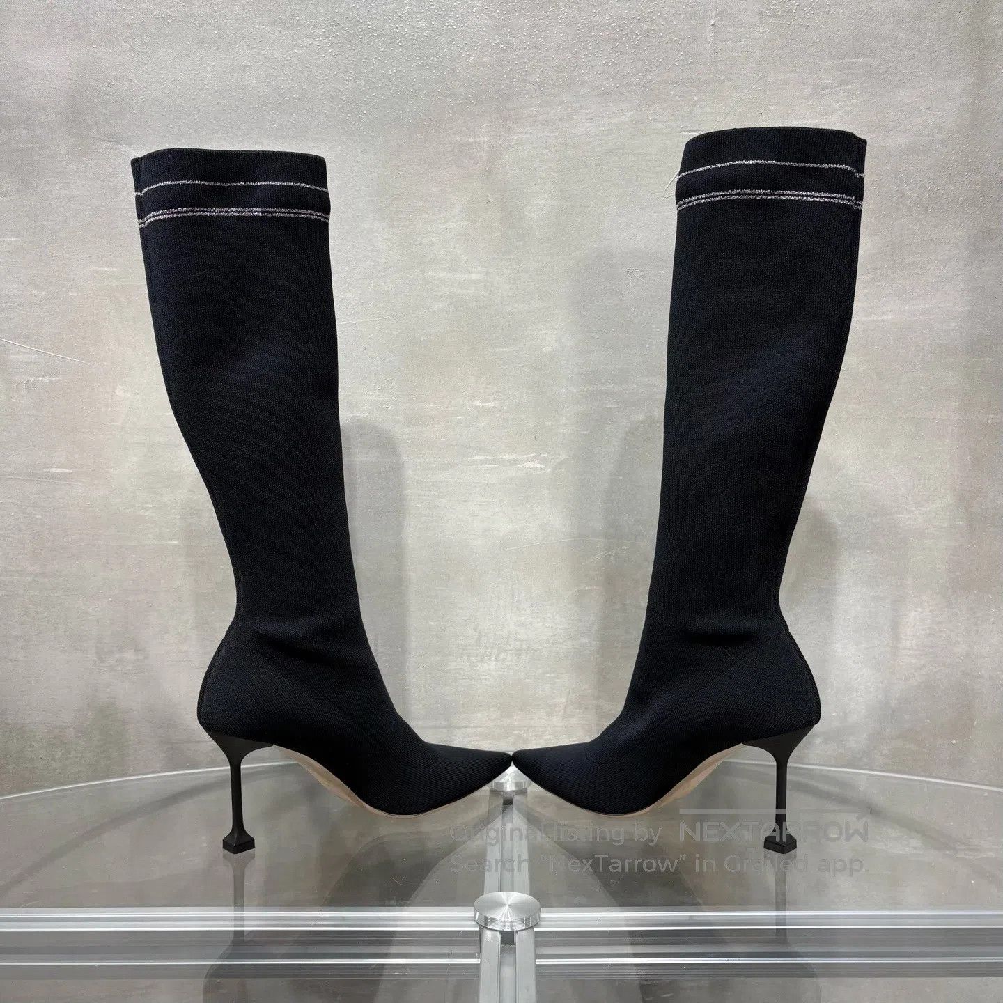 Miu Miu Miu Miu Black knee-length boots Size US 6.5 / IT 36.5 - 5 Thumbnail