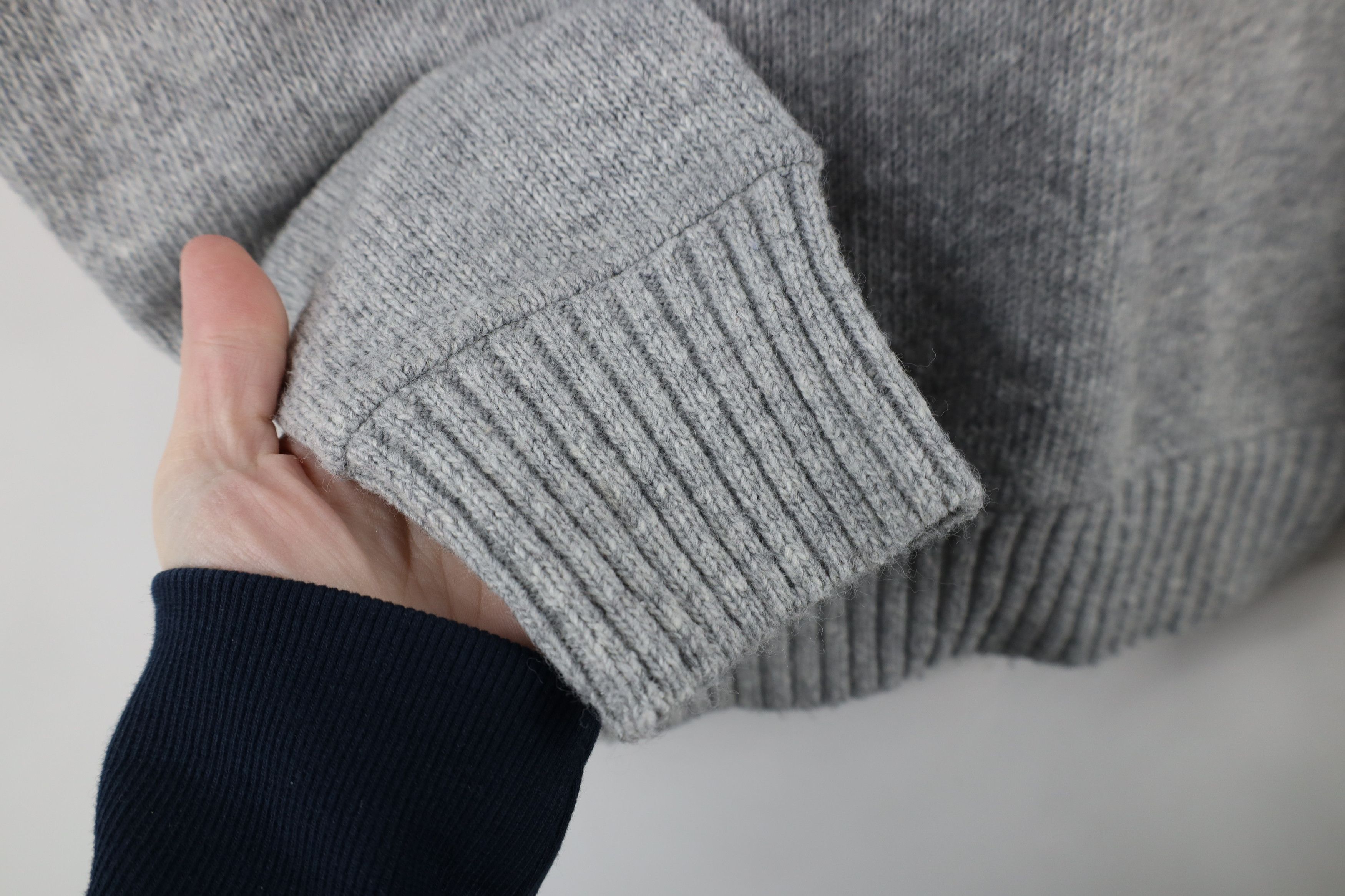 Vintage Vintage 70s Streetwear Knit Henley Sweater Heather Gray USA Size US M / EU 48-50 / 2 - 4 Thumbnail