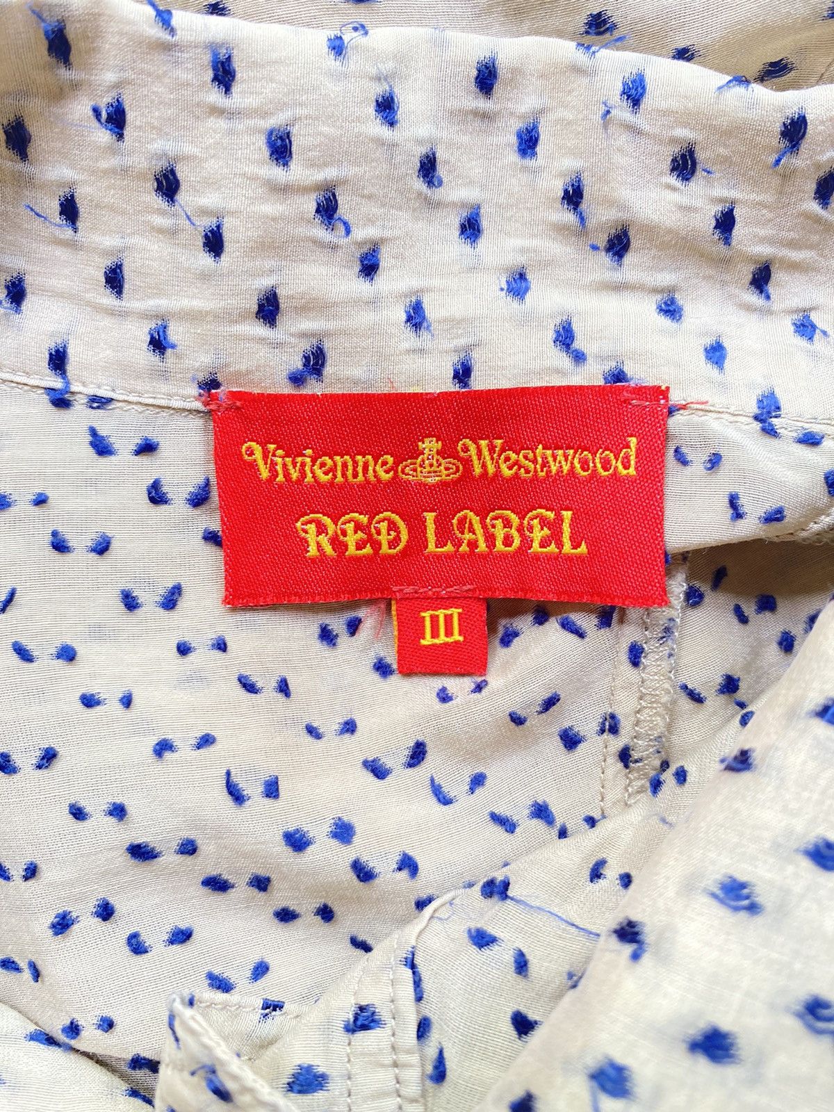 Vivienne Westwood Curve Button Center Line Dots Shirt