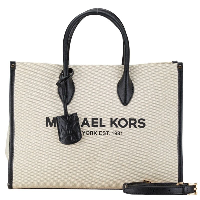 Michael Kors Michael Kors Canvas Leather Logo Tote Bag Canvas Tote