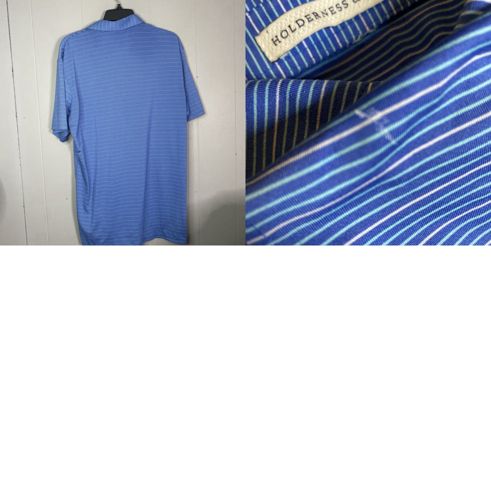 Vintage Holderness Bourne Polo Mens Large L Blue Logo Flaws Alligator Shirt Size US L / EU 52-54 / 3 - 9 Thumbnail