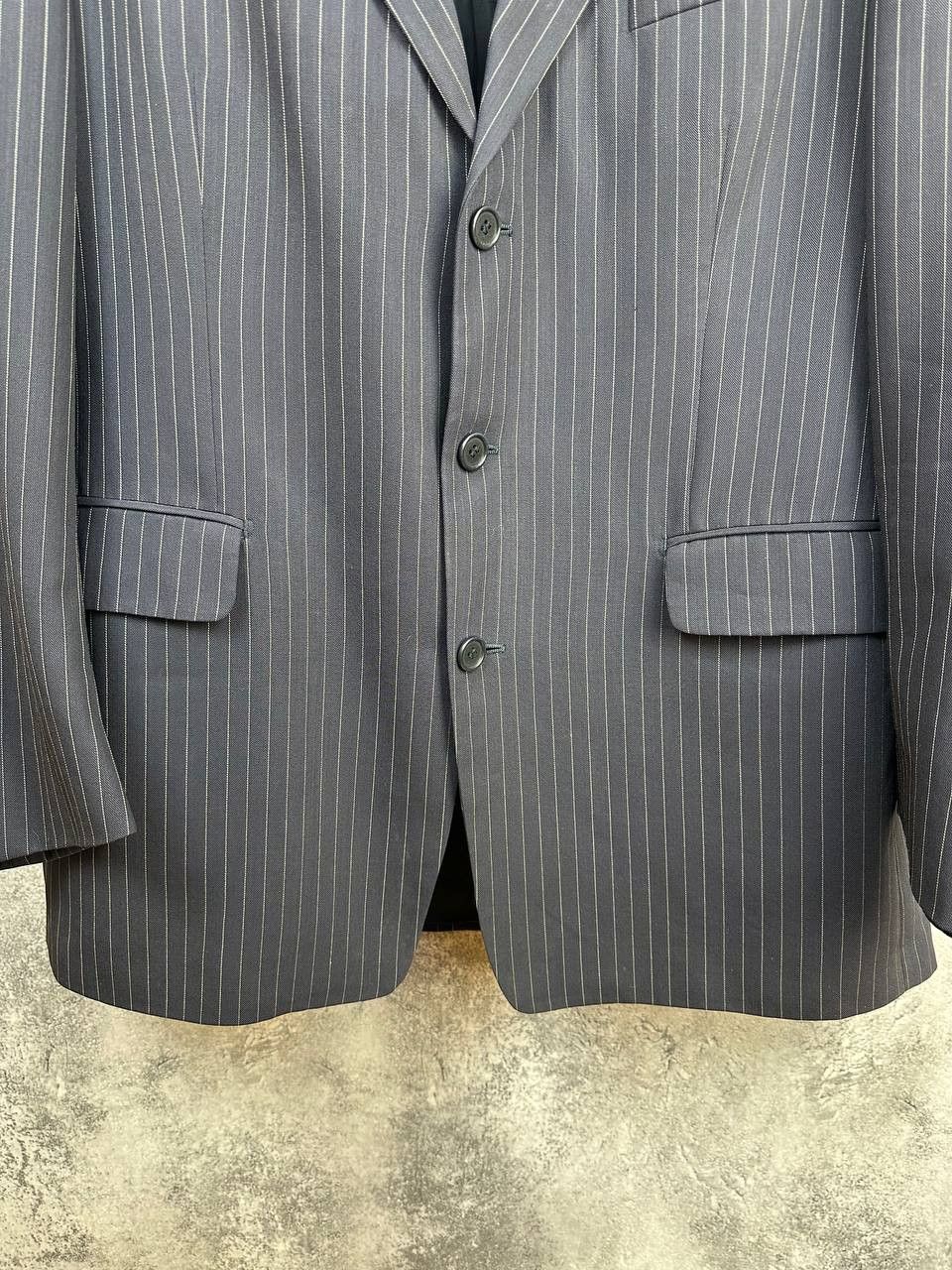 Yves Saint Laurent Yves Saint Laurent Pour Homme 90s Pinstripe Pure Wool Blazer Size 52R - 7 Thumbnail