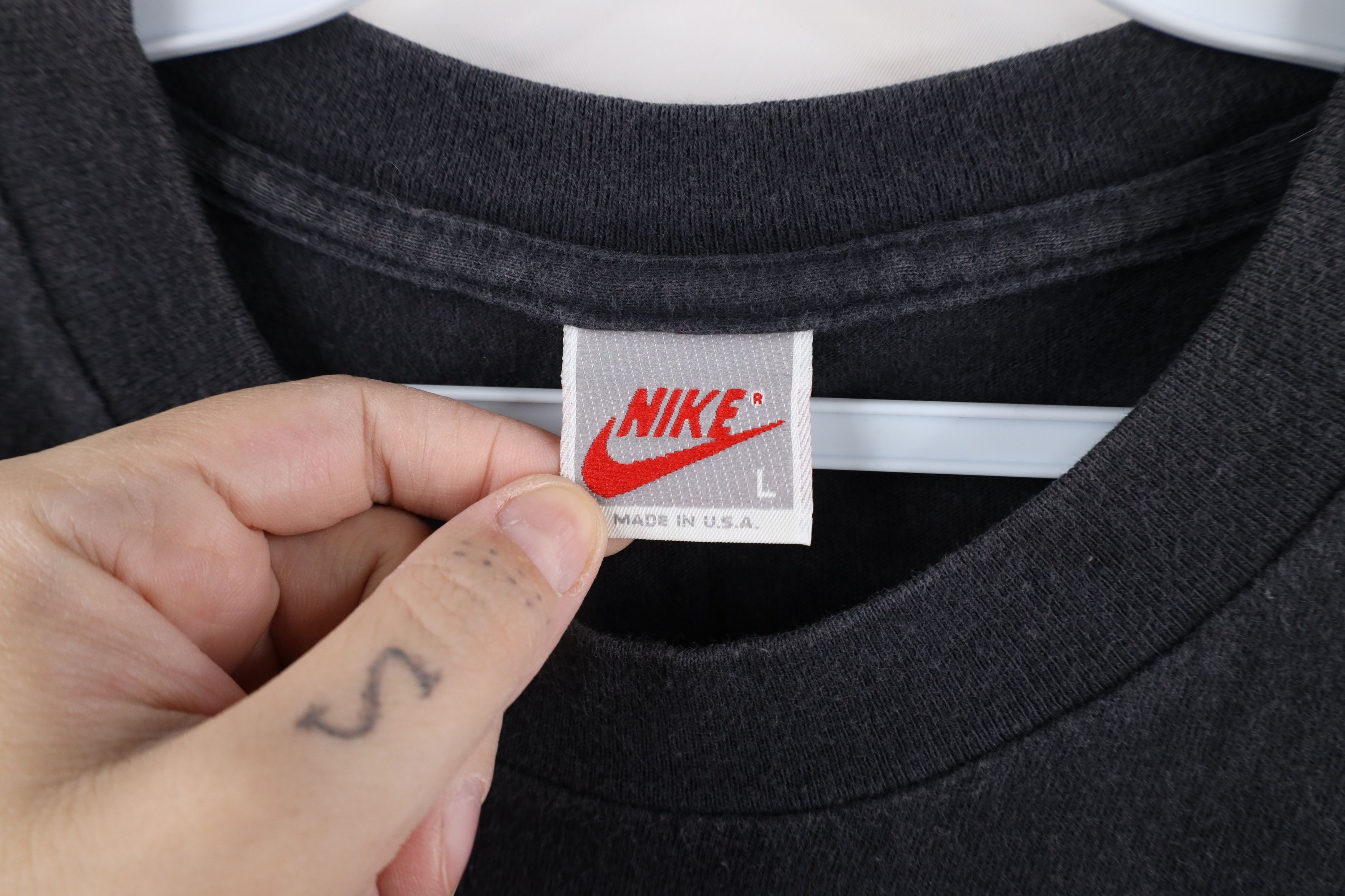 Nike × Vintage Vintage 90s Nike Out Air Jordan Short Sleeve T-Shirt USA Size US L / EU 52-54 / 3 - 5 Thumbnail