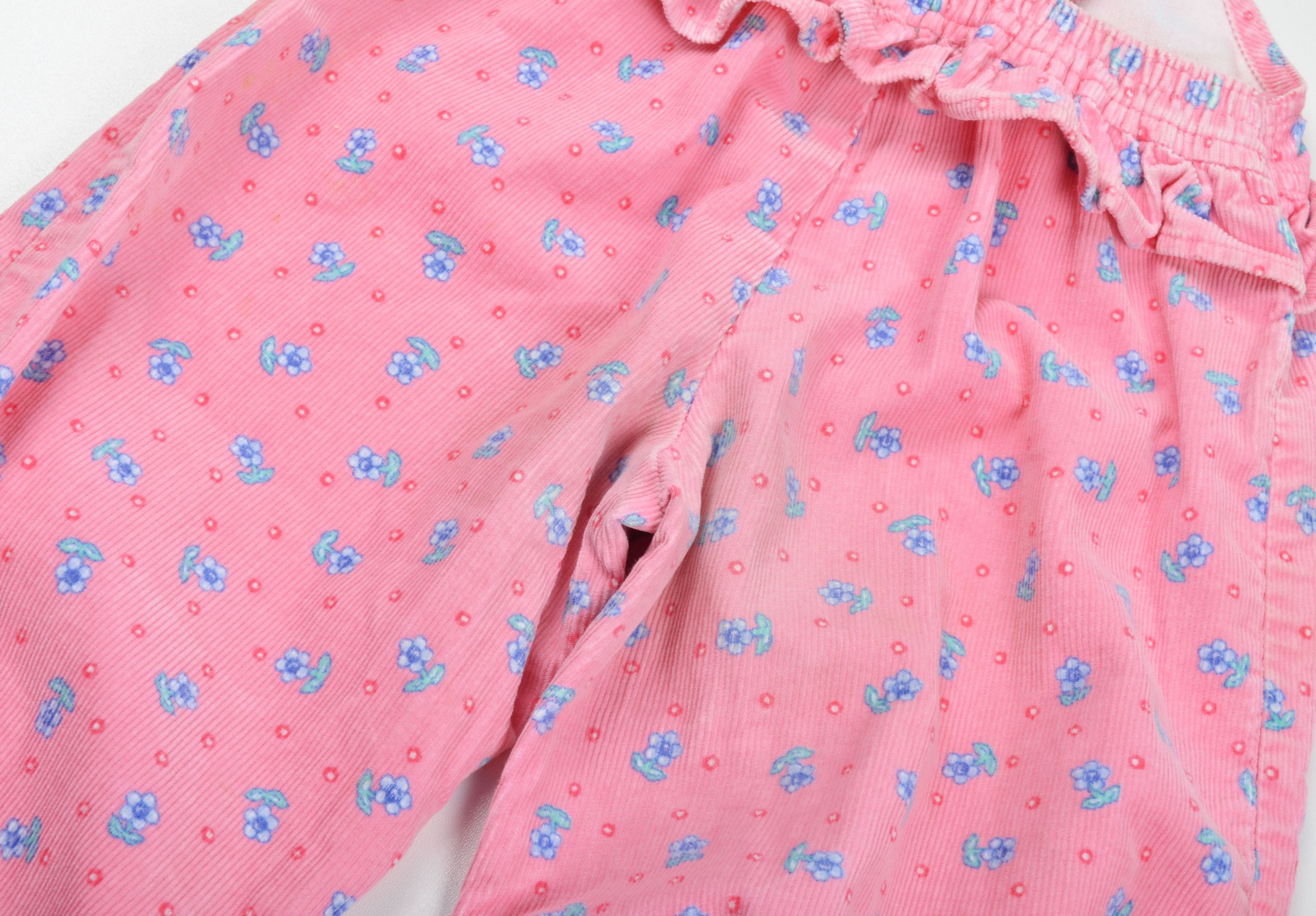 Oshkosh Vintage Oshkosh B’gosh Baby Corduroy Floral Overalls Size XXS / US 00 / IT 34 - 11 Thumbnail