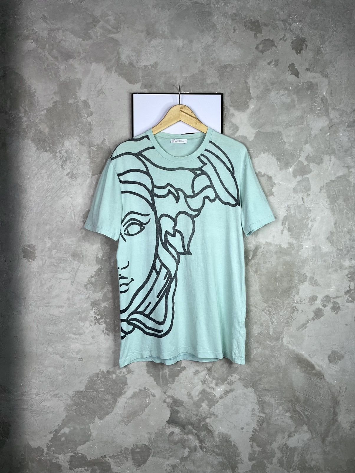 Versace Versace Medusa Head Big Logo T Shirt Mint Green Size US L / EU 52-54 / 3 - 1 Thumbnail