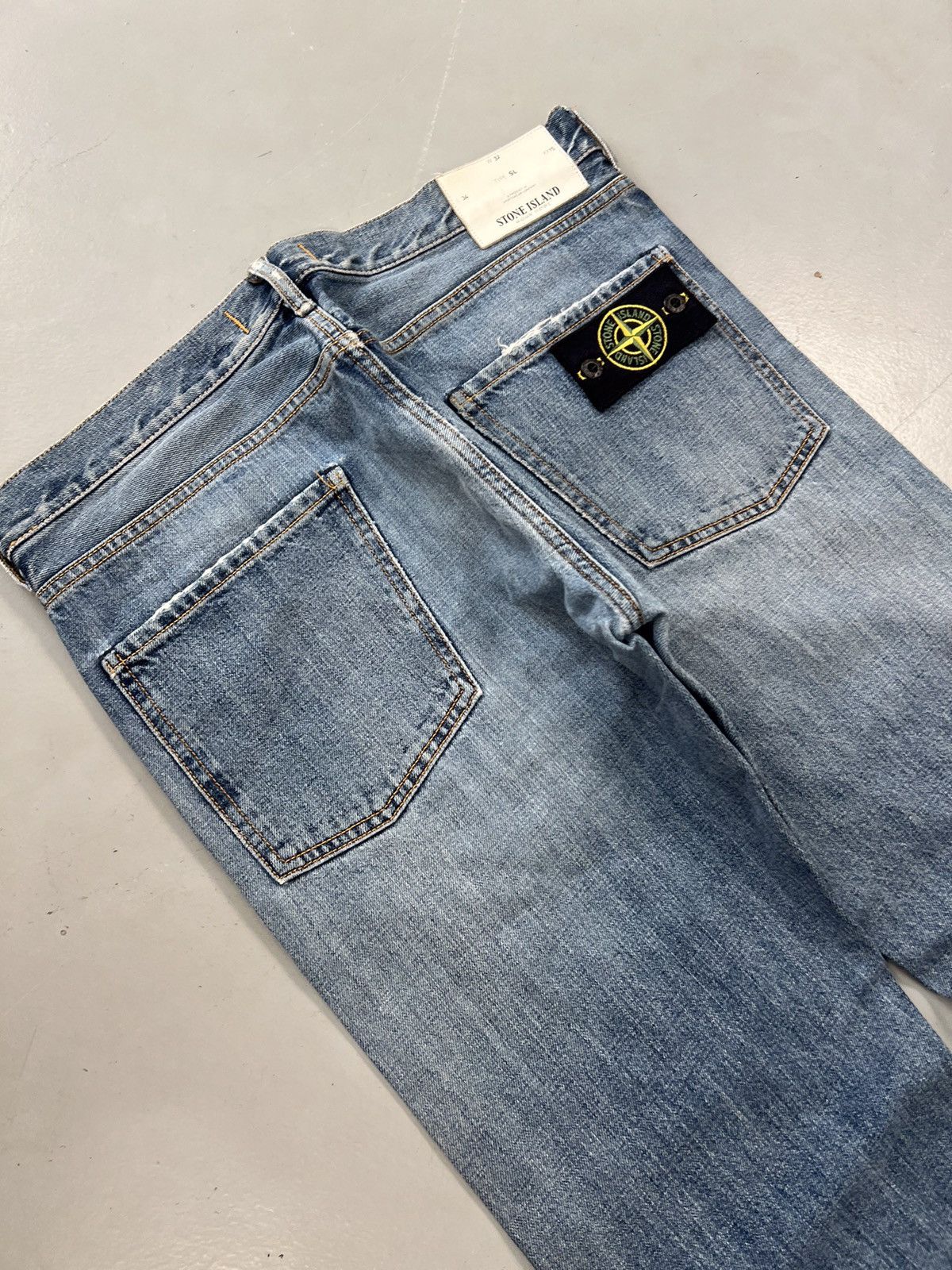 Vintage Super rare vintage stone island straight fit denim Size US 34 / EU 50 - 4 Thumbnail