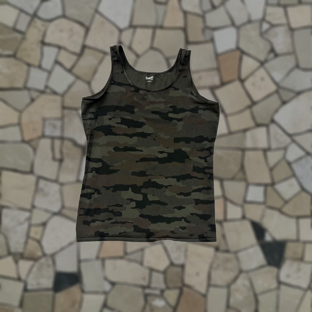 Duluth Trading Company Duluth Trading Co TankTop Womens L Camouflage Cotton Spandex Sleeveless Round Neck Green Size L / US 10 / IT 46 - 1 Thumbnail