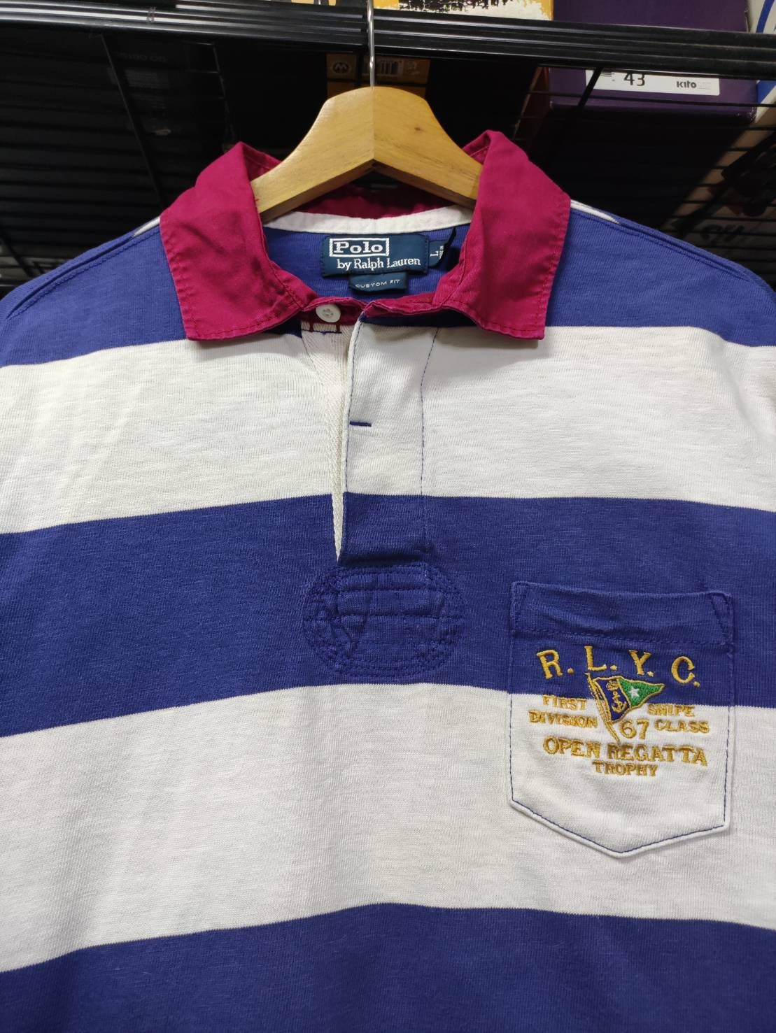 Rugby Ralph Lauren Rare! Vtg Polo Ralph Lauren " R.L.Y.C. " Longsleeve Shirt Size US L / EU 52-54 / 3 - 3 Thumbnail