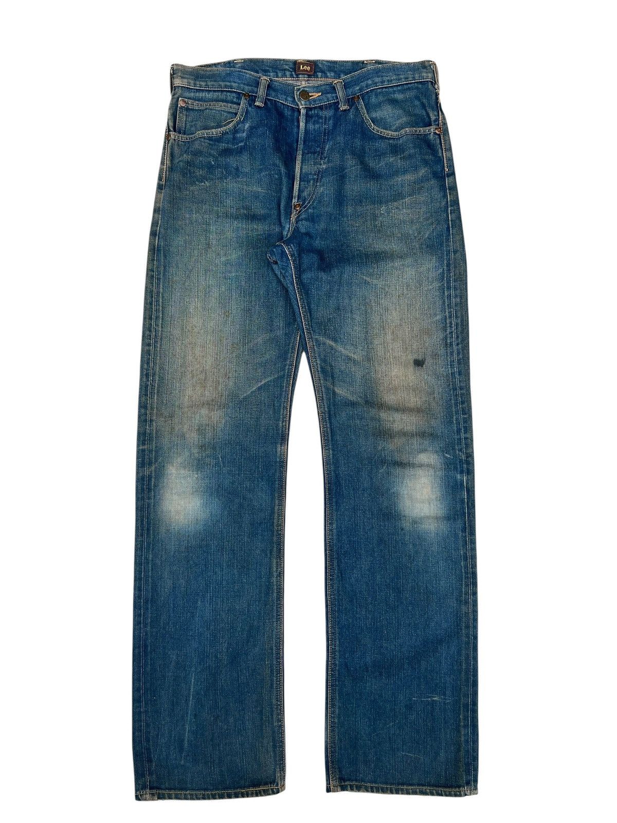Vintage Lee Riders Union Made Dirty Mud Denim Selvedge Jeans