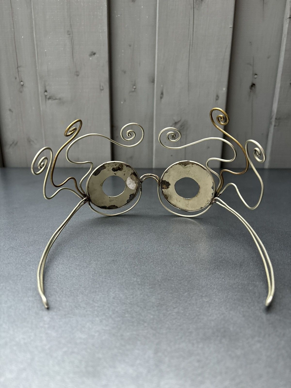 Vintage Vintage Handmade Metal Headpiece Steampunk Costume Chrome OS Size ONE SIZE - 13 Thumbnail