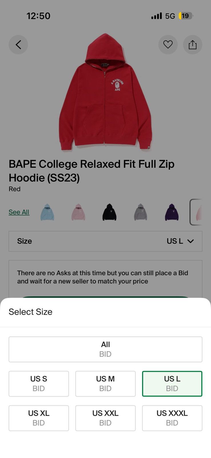 Bape Red Bape full zip Size US L / EU 52-54 / 3 - 8 Thumbnail