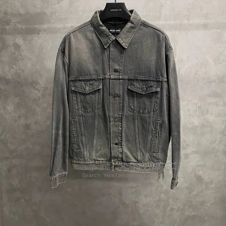 Balenciaga Balenciaga Logo Print Denim Jacket. Size US M / EU 48-50 / 2 - 2 Thumbnail